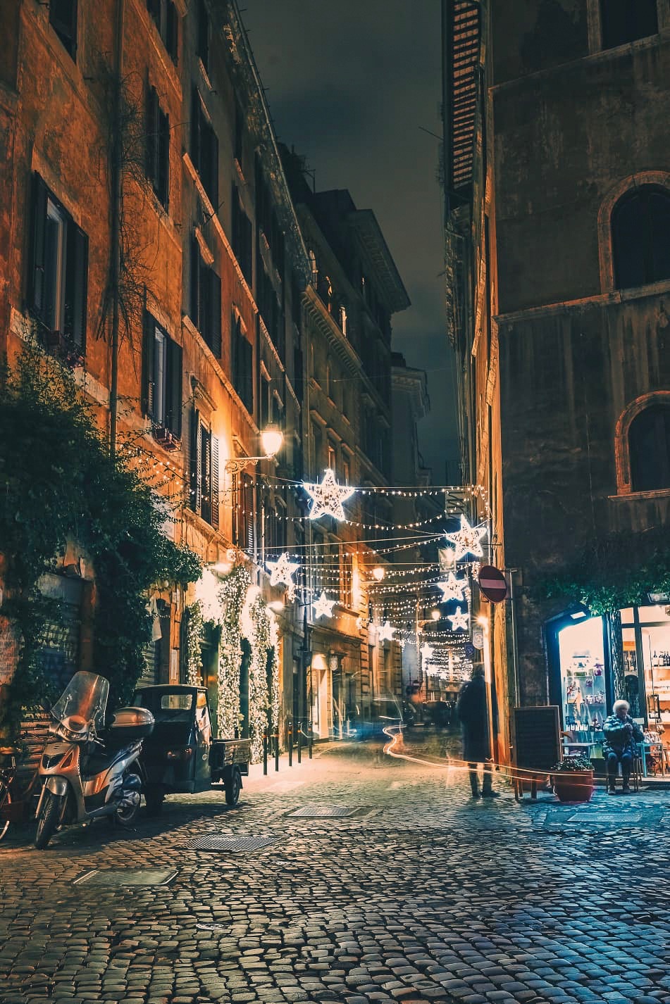 Via dei banchi vecchi sotto natale