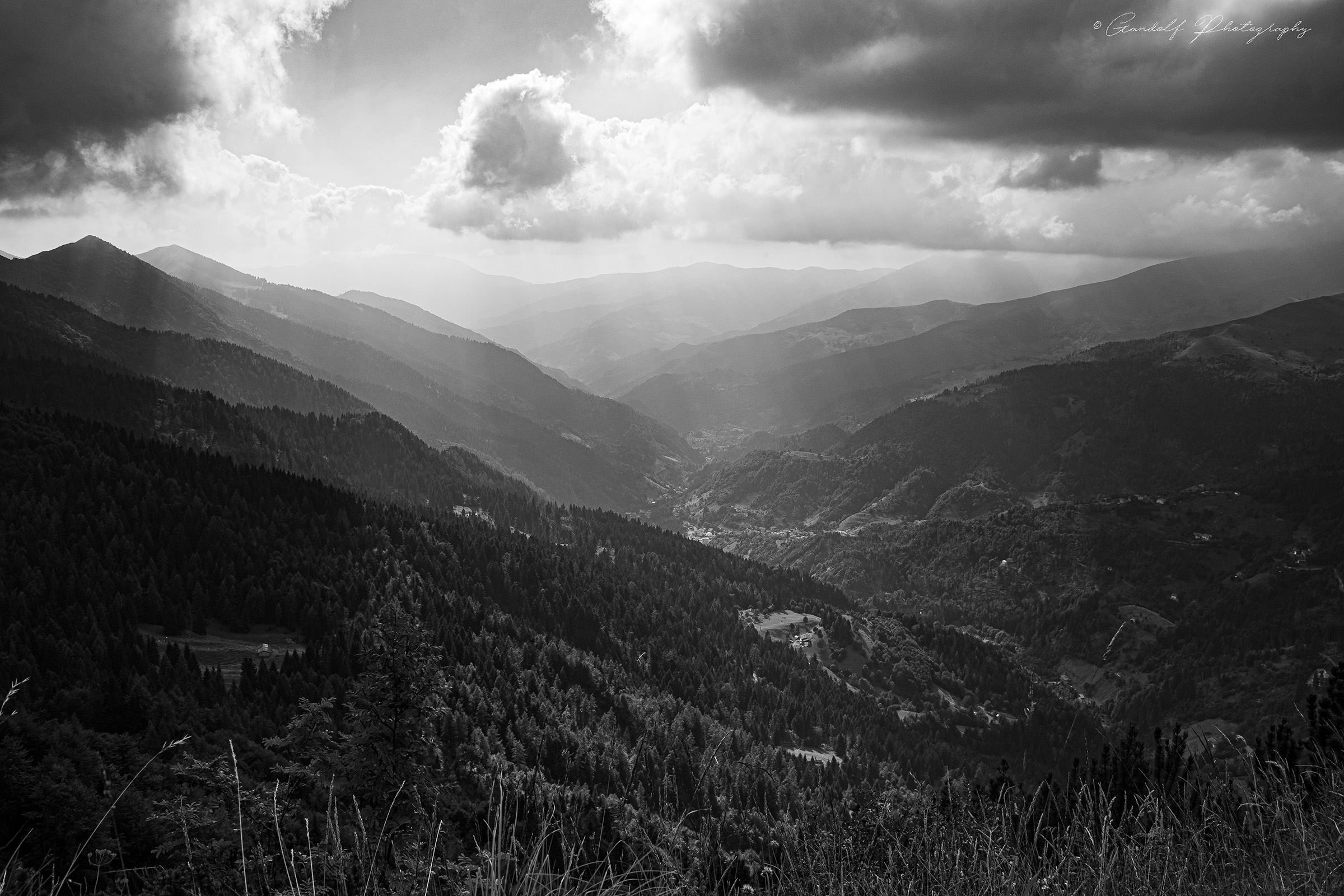 The sun bursts into the clouds