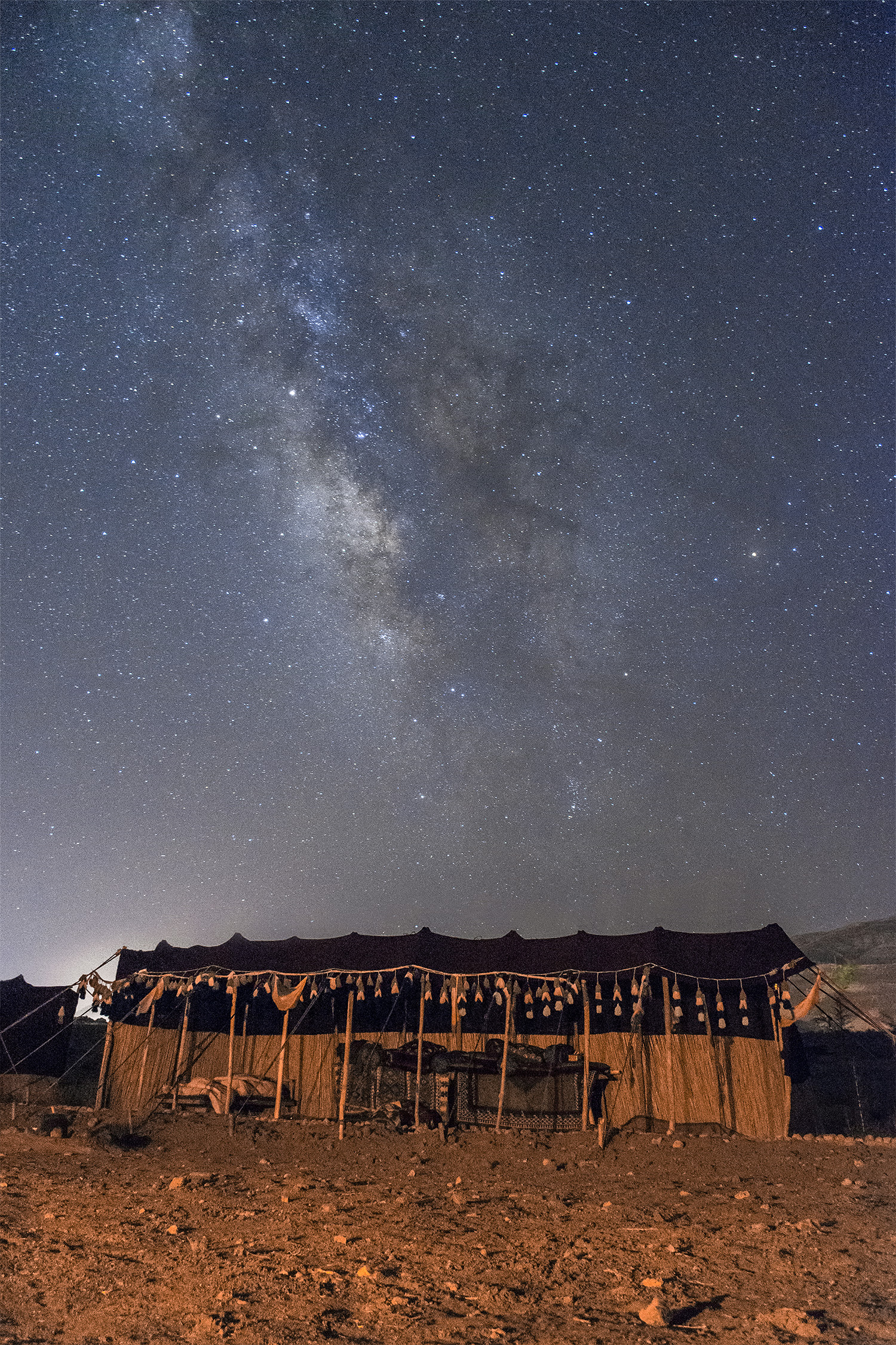 Milky way Galaxy over the nomad tent