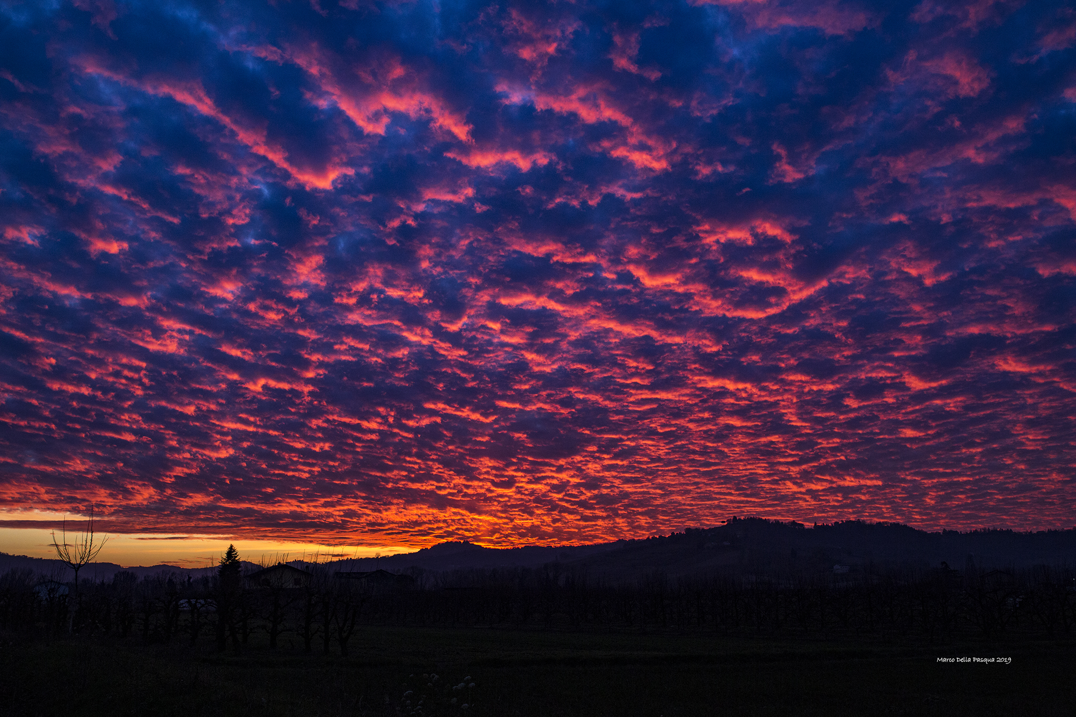 Sunset over the valley floor