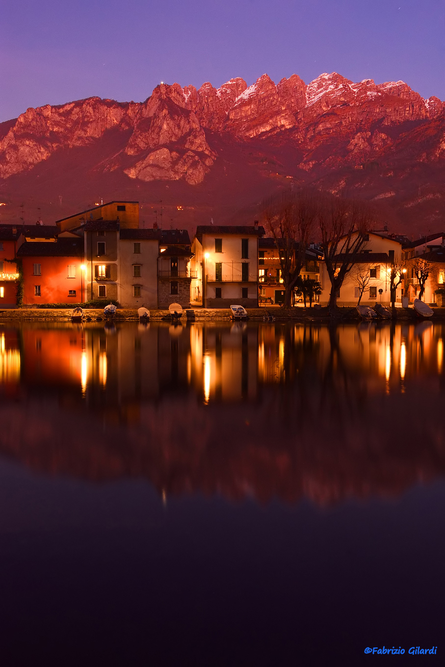Tramonto a Pescarenico