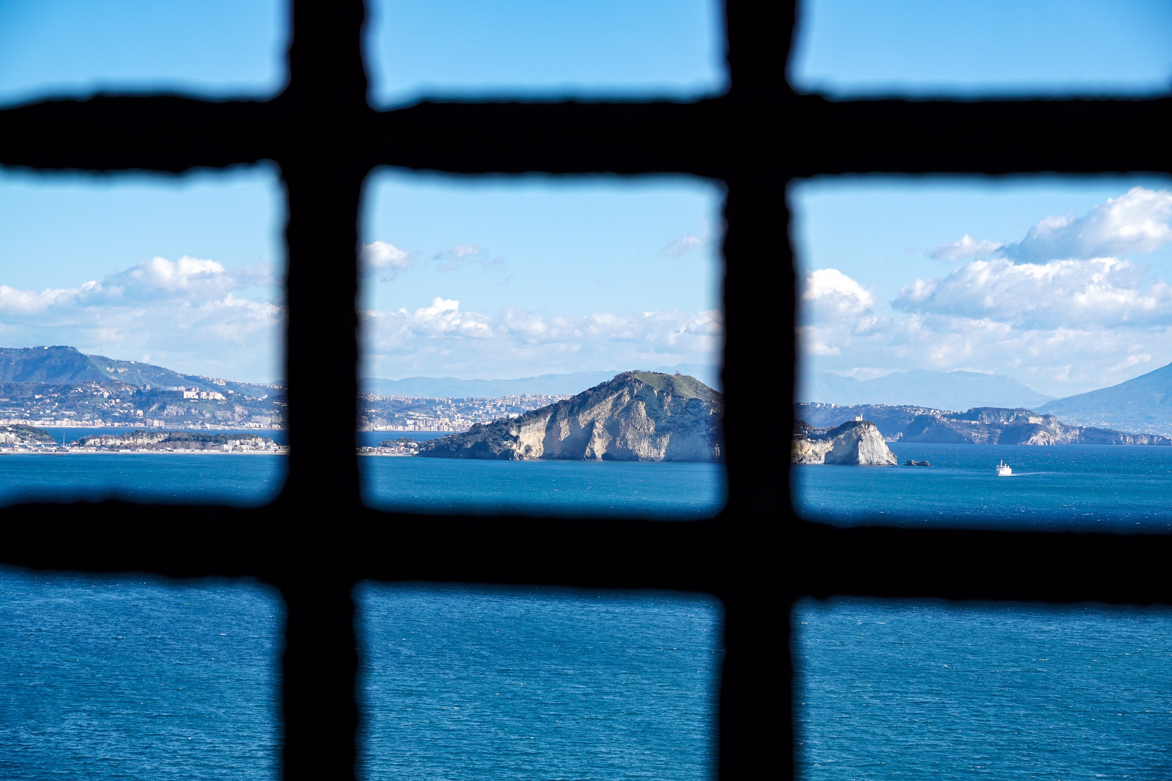 Mount of Procida from Palazzo D'Avalos former prison