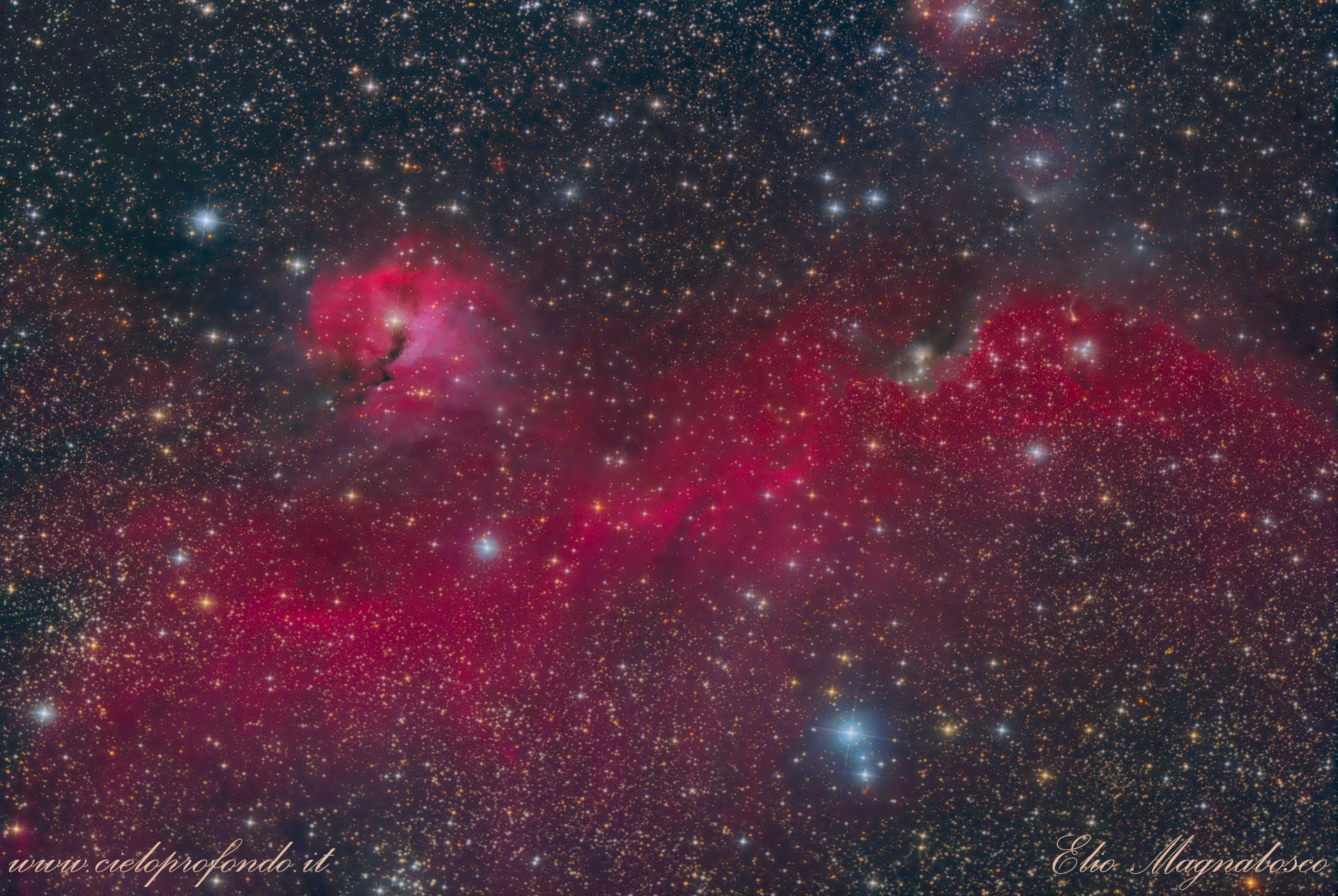 Nebulosa Gabbiano nella costellazione dell'Unicorno .