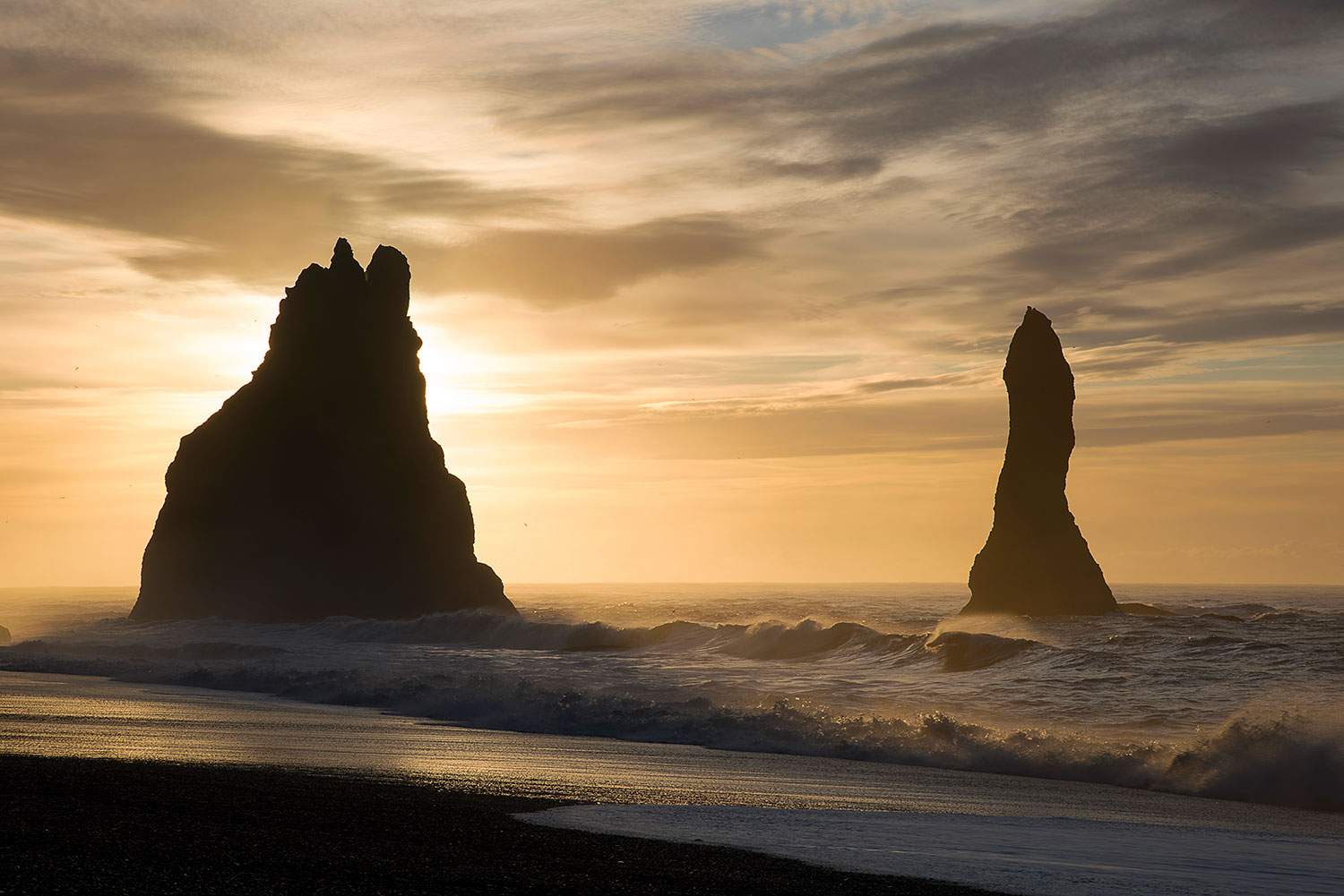 La Spiaggia di Reynisfjara d'orata