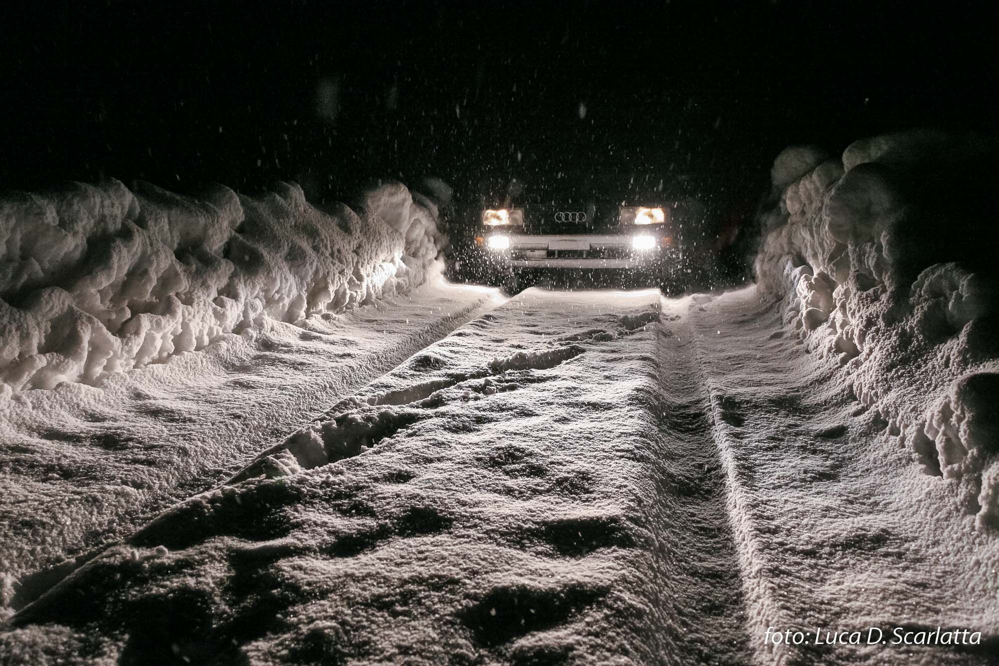 Audi Ur-80 quattro nel suo ambiente naturale.