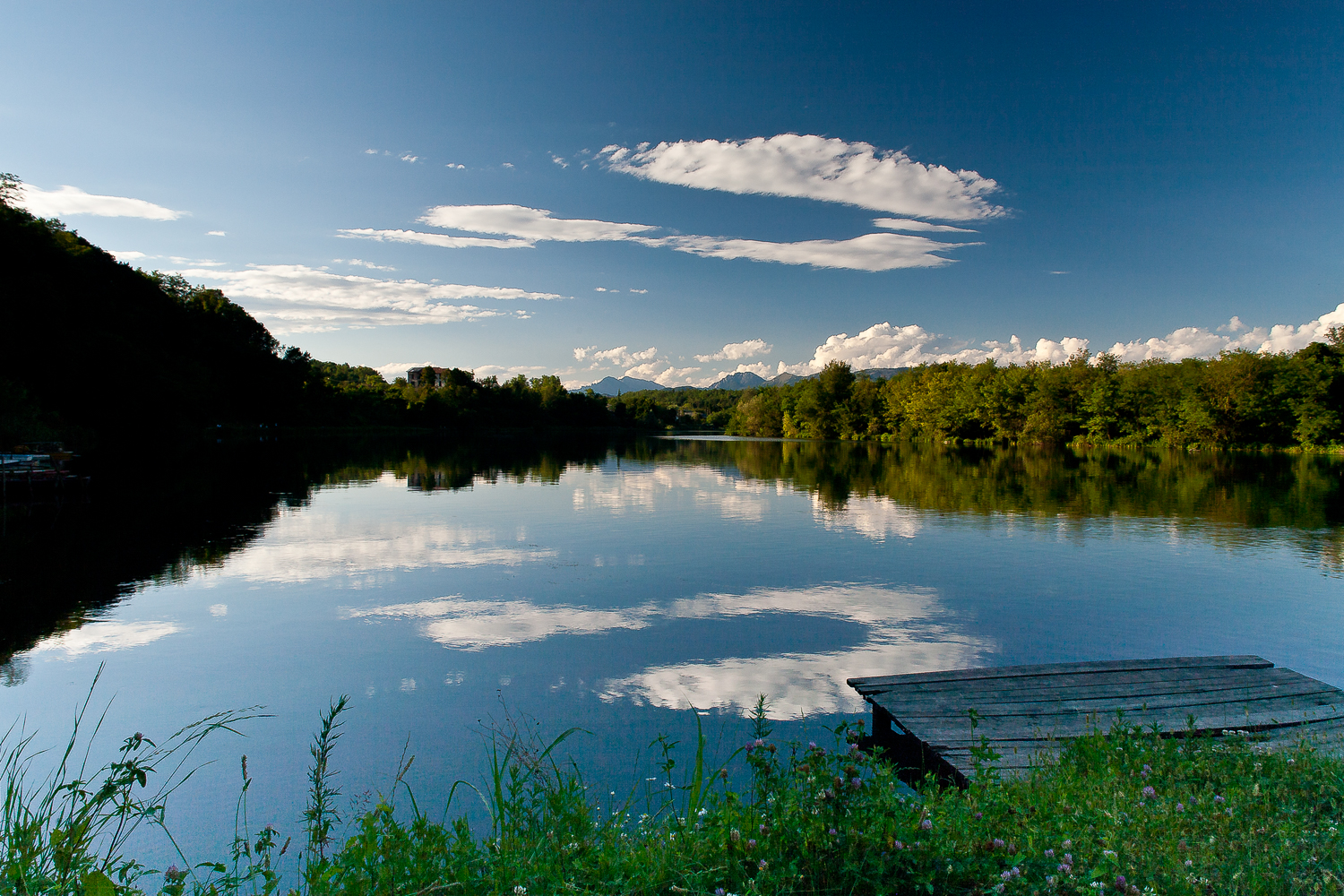 Reflected clouds