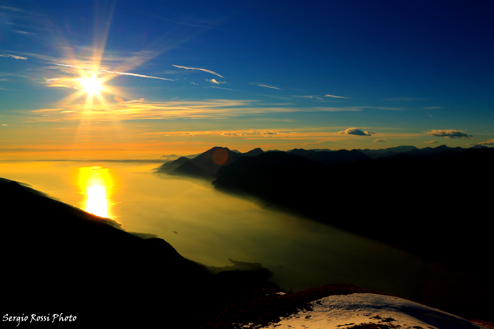 Lago di garda visto dal monte Baldo