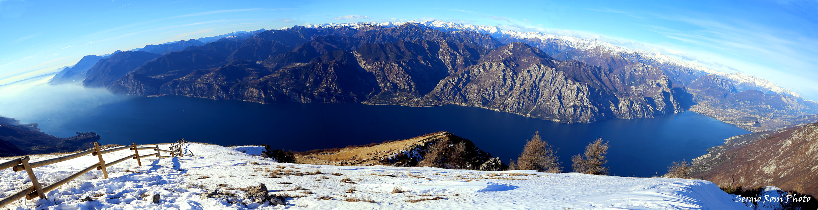 Panoramica lago di Garda vista dal monte Baldo