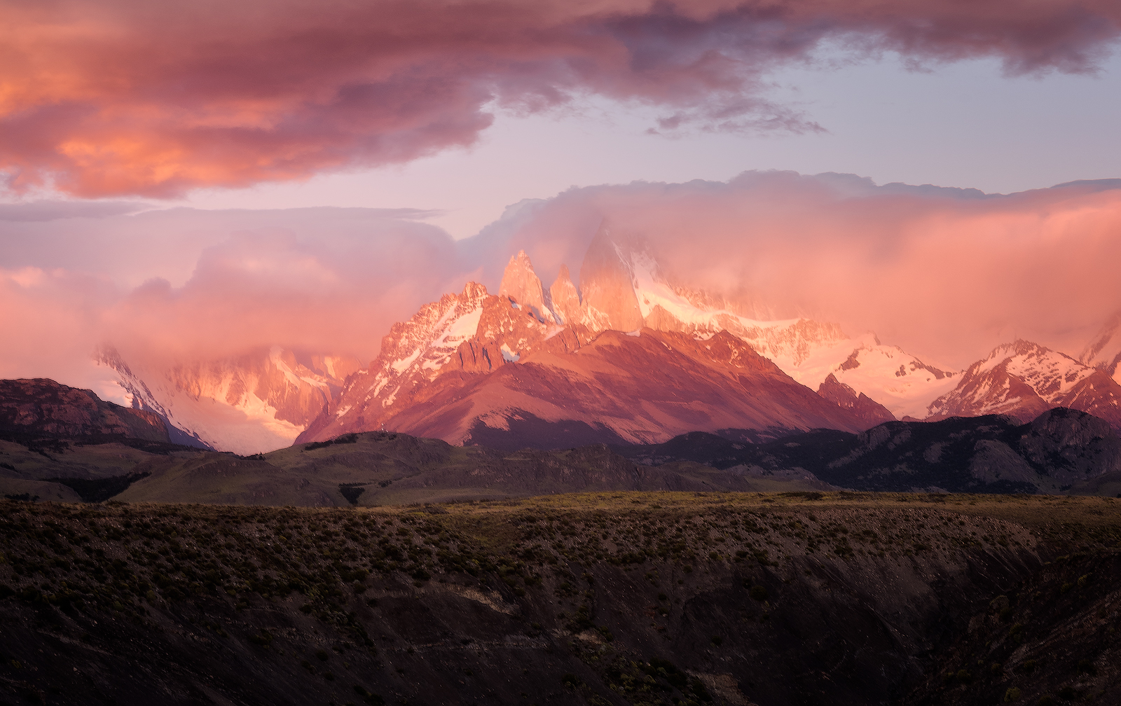 Alba infocata in patagonia