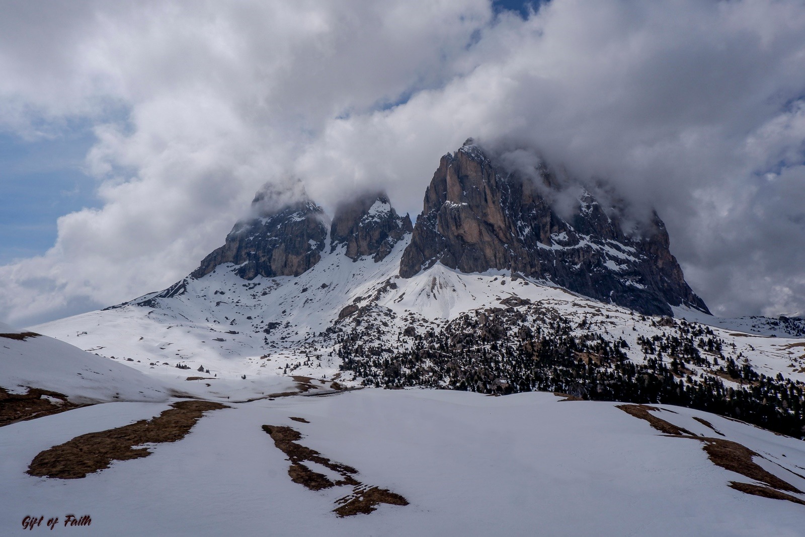 Clouds over the Dolomites