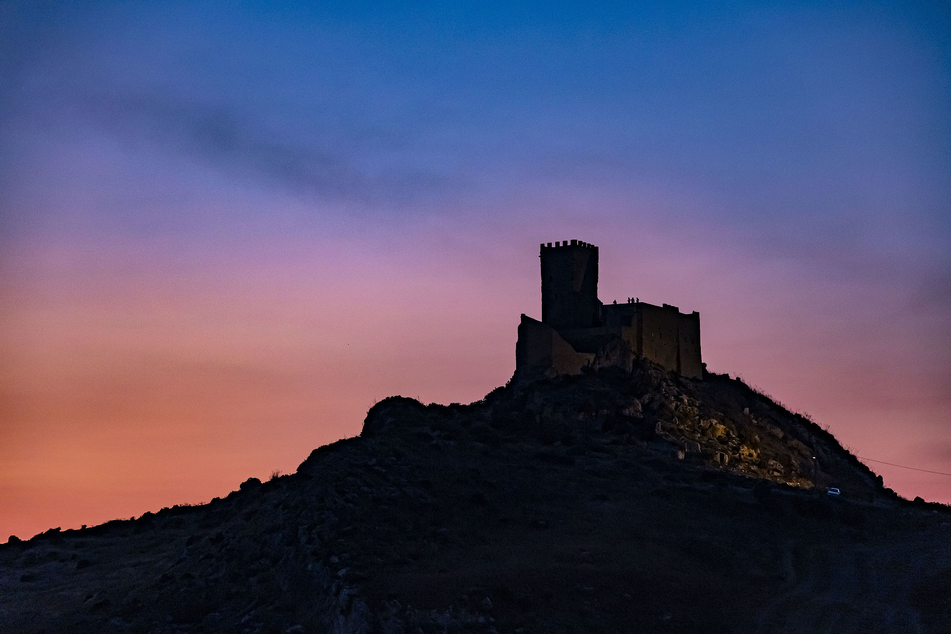 Palma di Montechiaro Castle at sunset