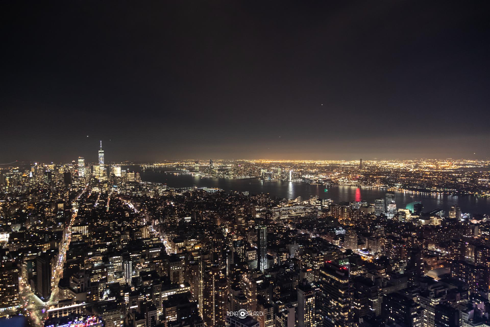 View from Empire State Building by night