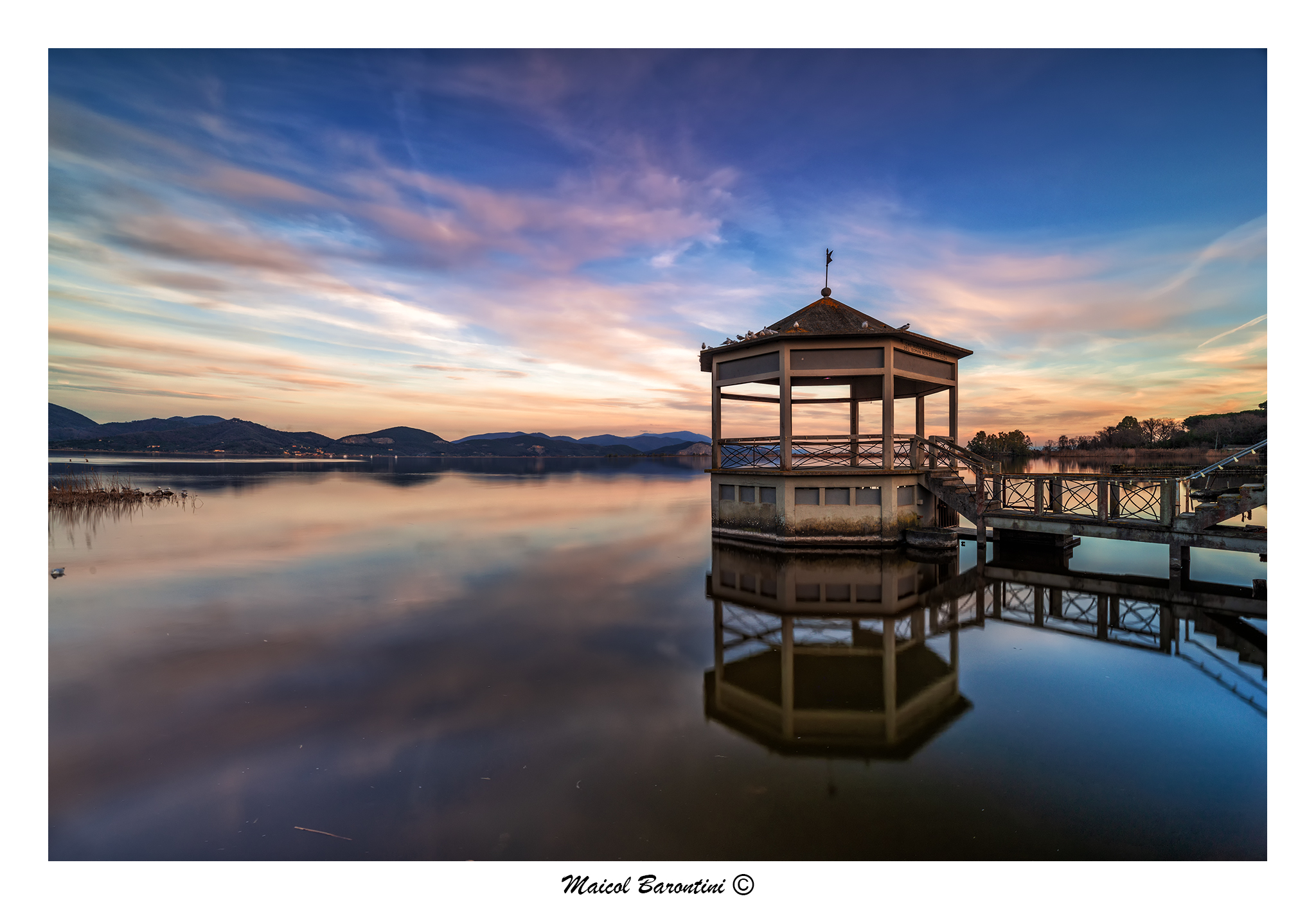 The gazebo on the lake