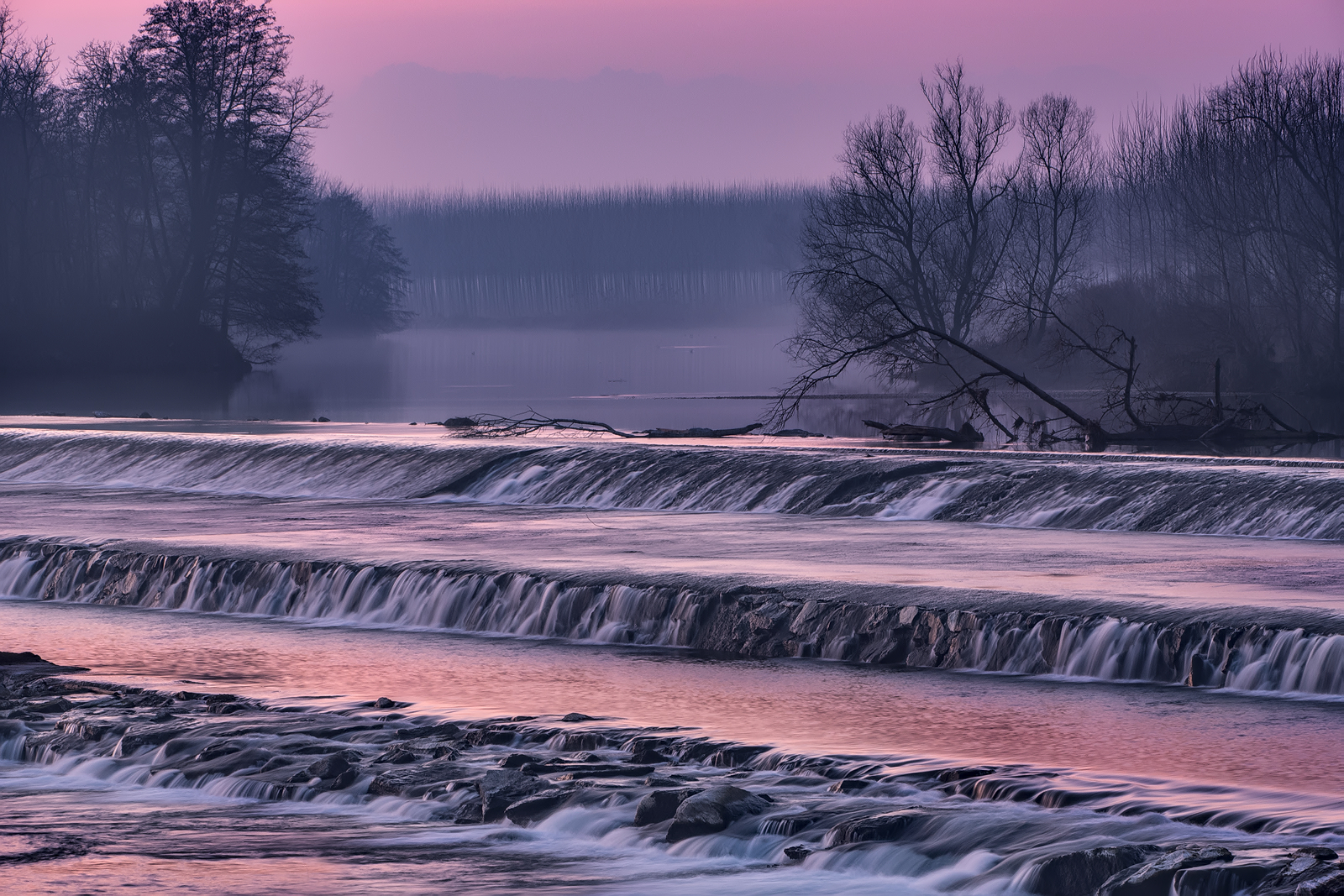 sunset over the sesia