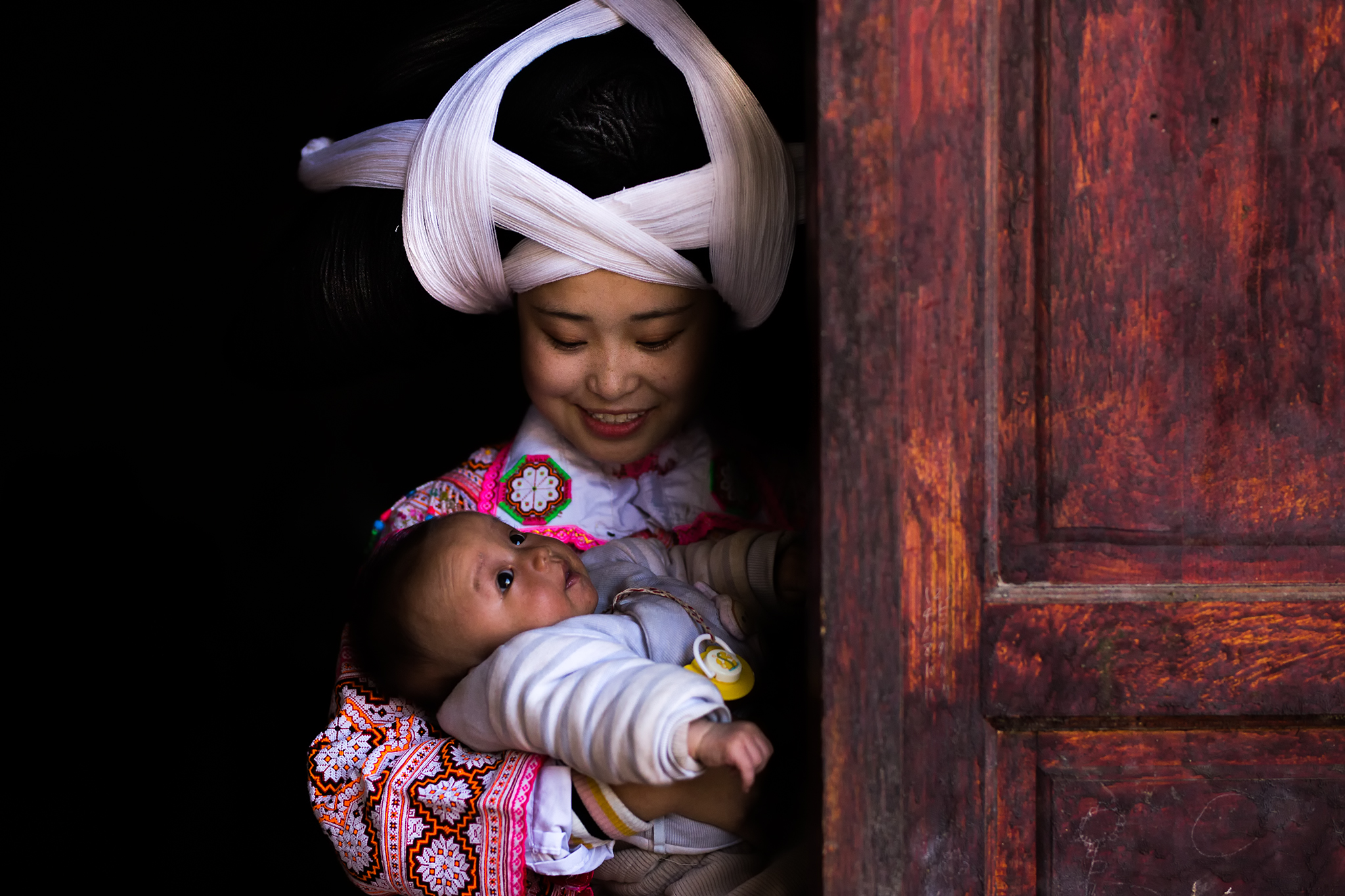 Ethnic Miao Long Horn. China
