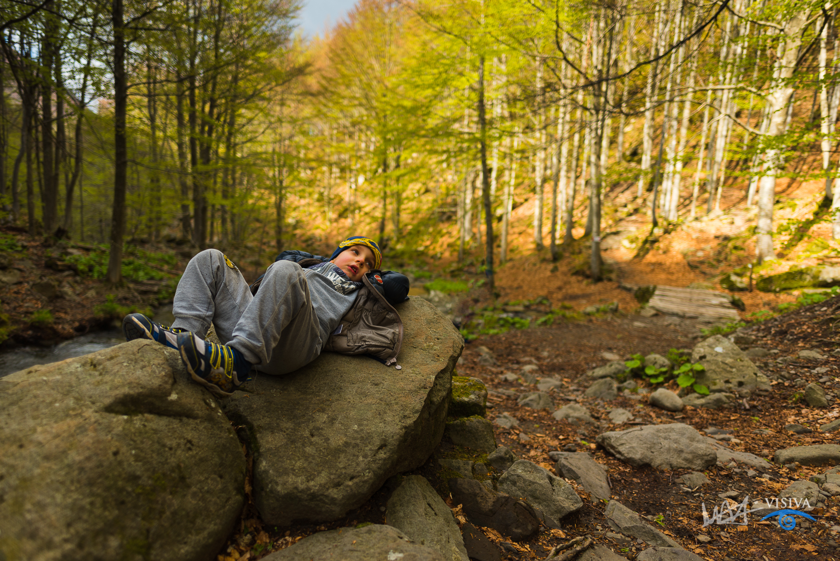 Jacopo at the Dardagna Falls