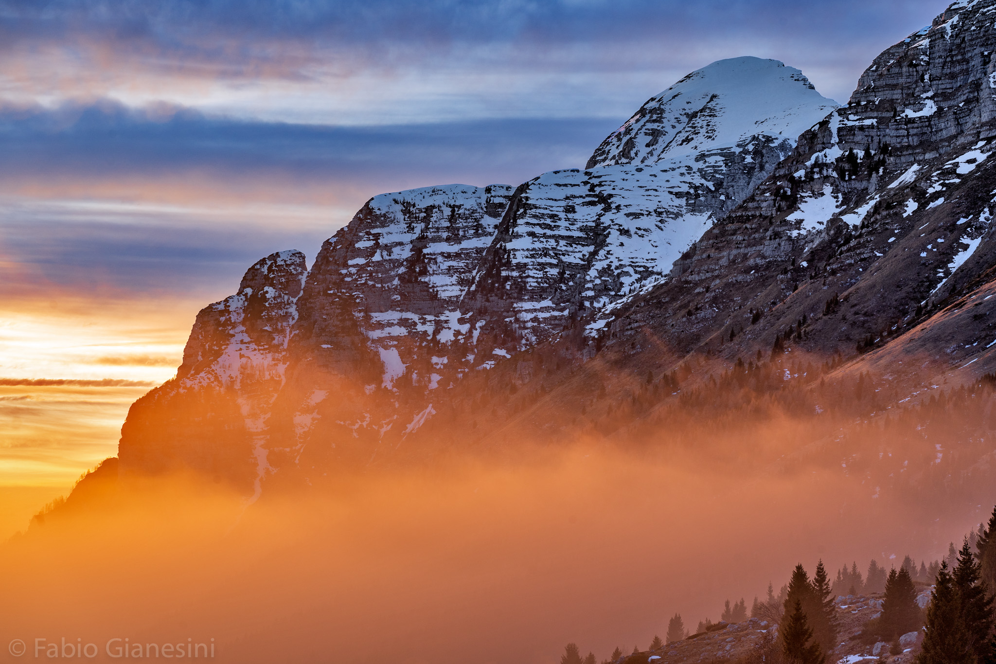 Tramonto sul Montasio