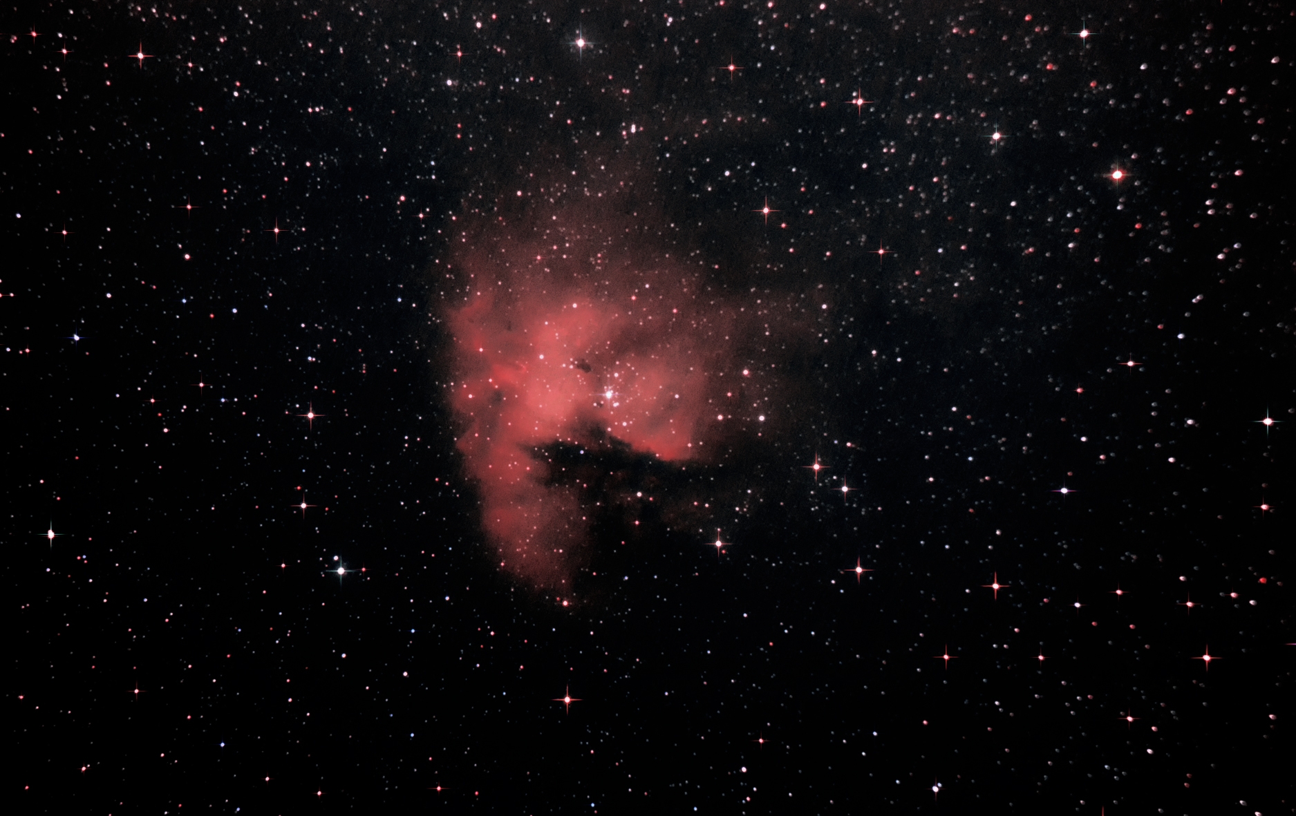 NGC 281 nebulosa emissione Pacman in Cassiopea