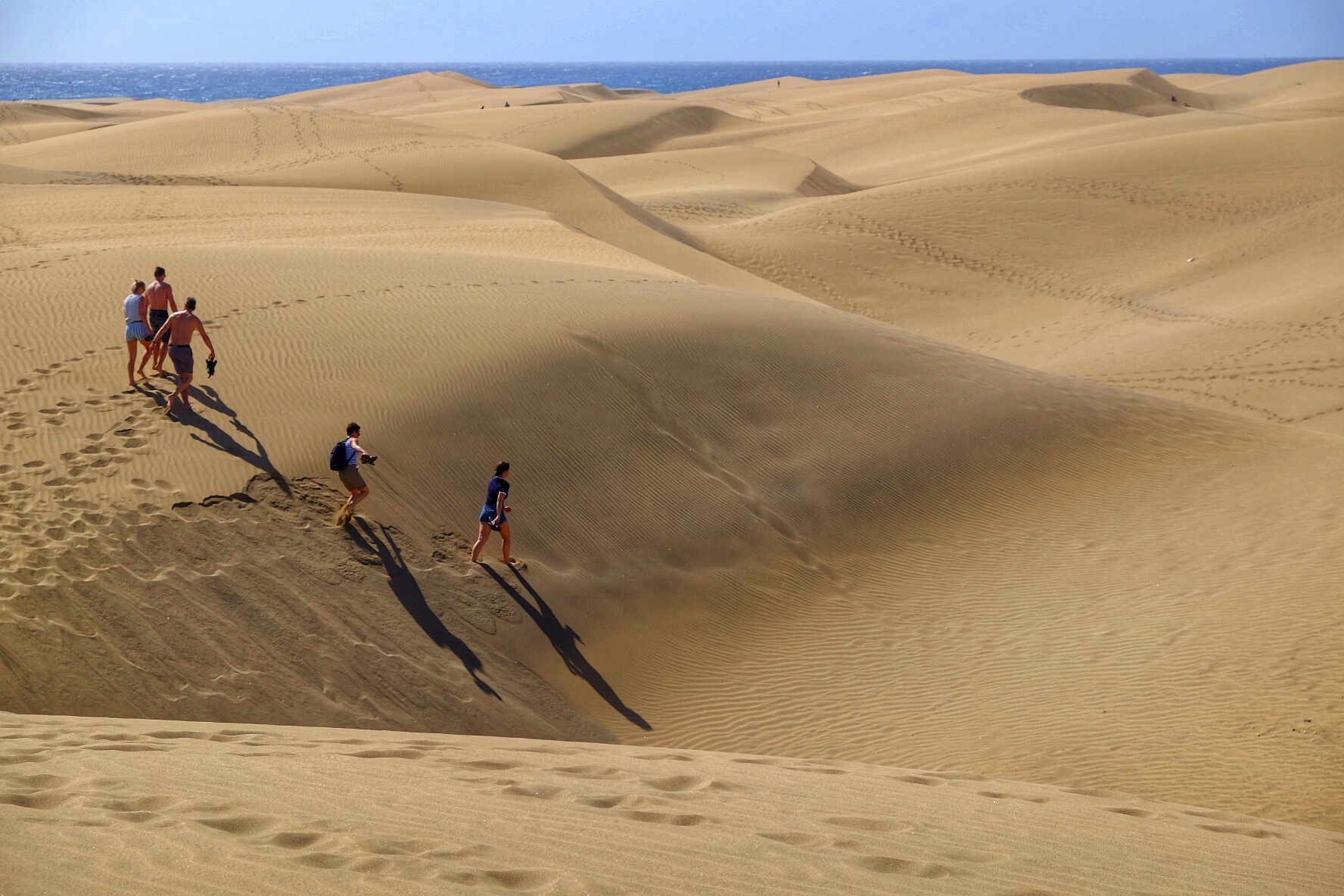 Long Shadows - Dunes by Maspalomas Gran Canaria