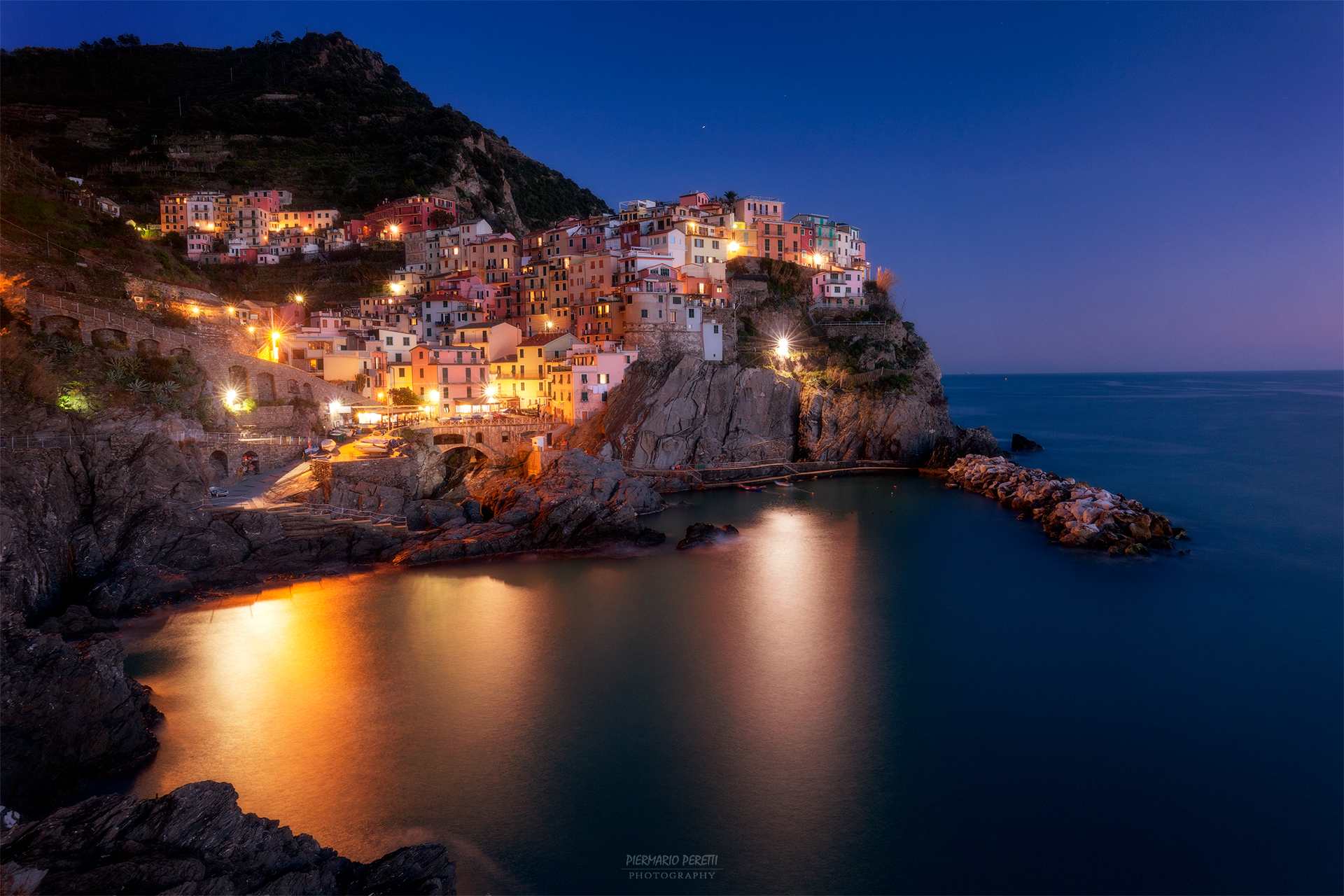 Manarola at the blue hour