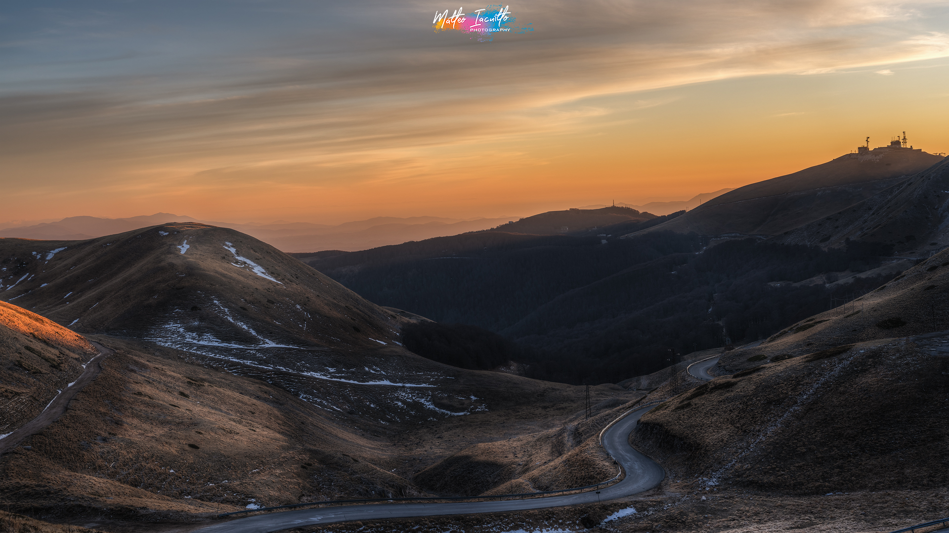 Sunset over Mount Terminillo