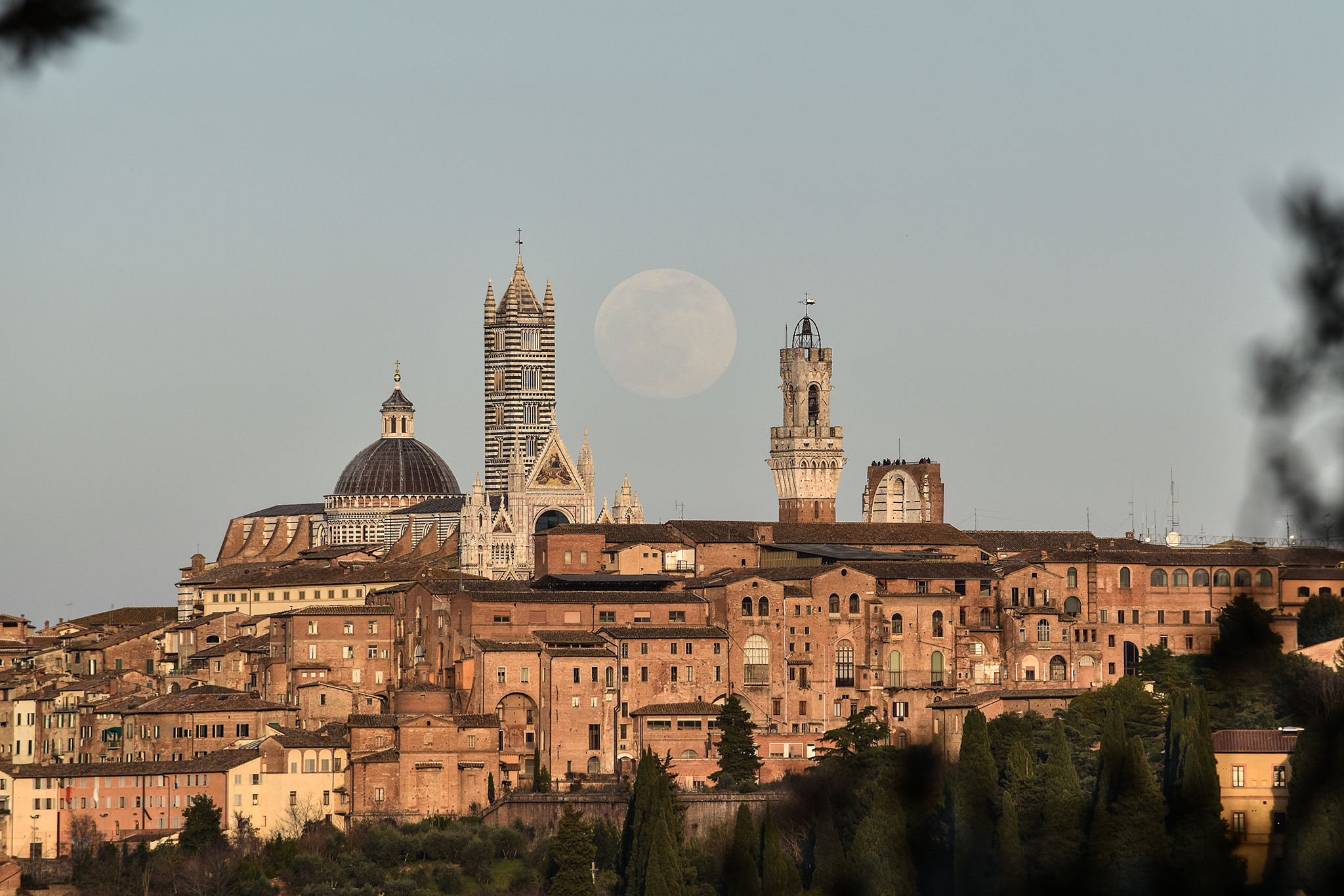 Moon between the Cathedral and the Eat Tower