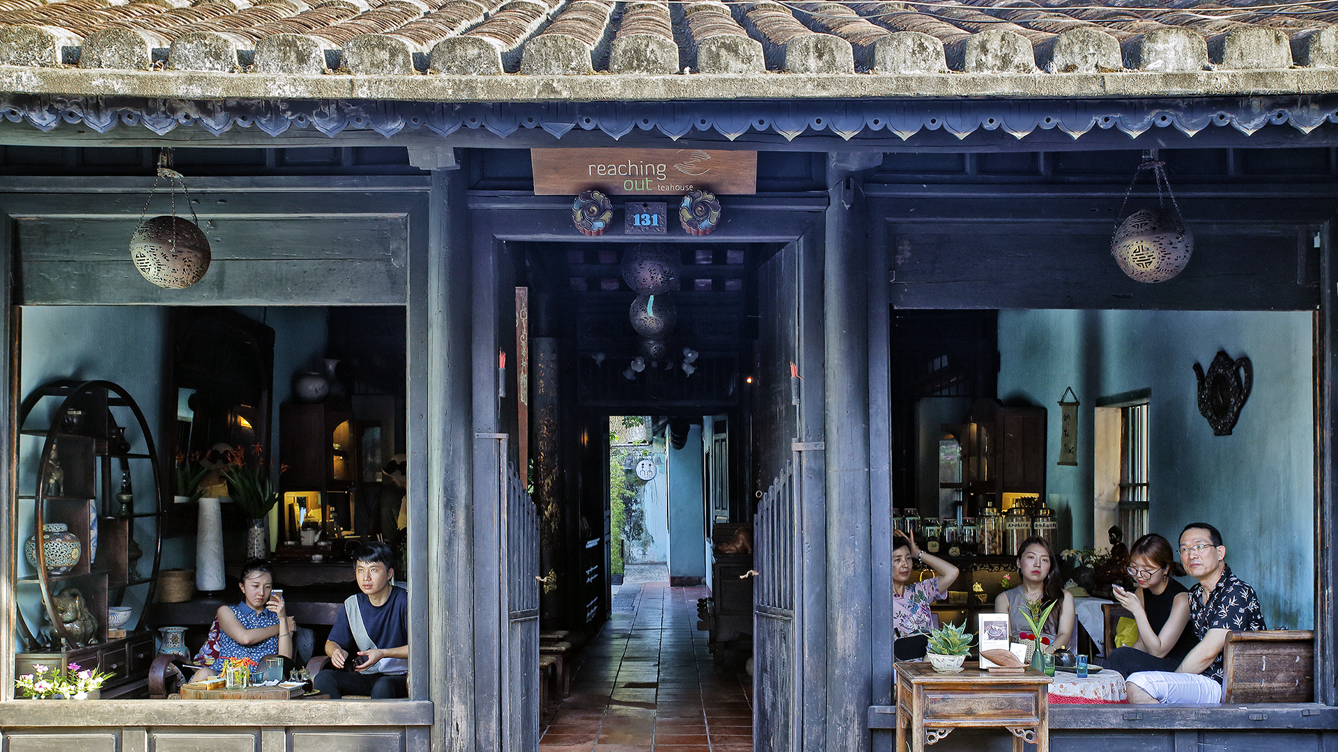 Inside the teahouse