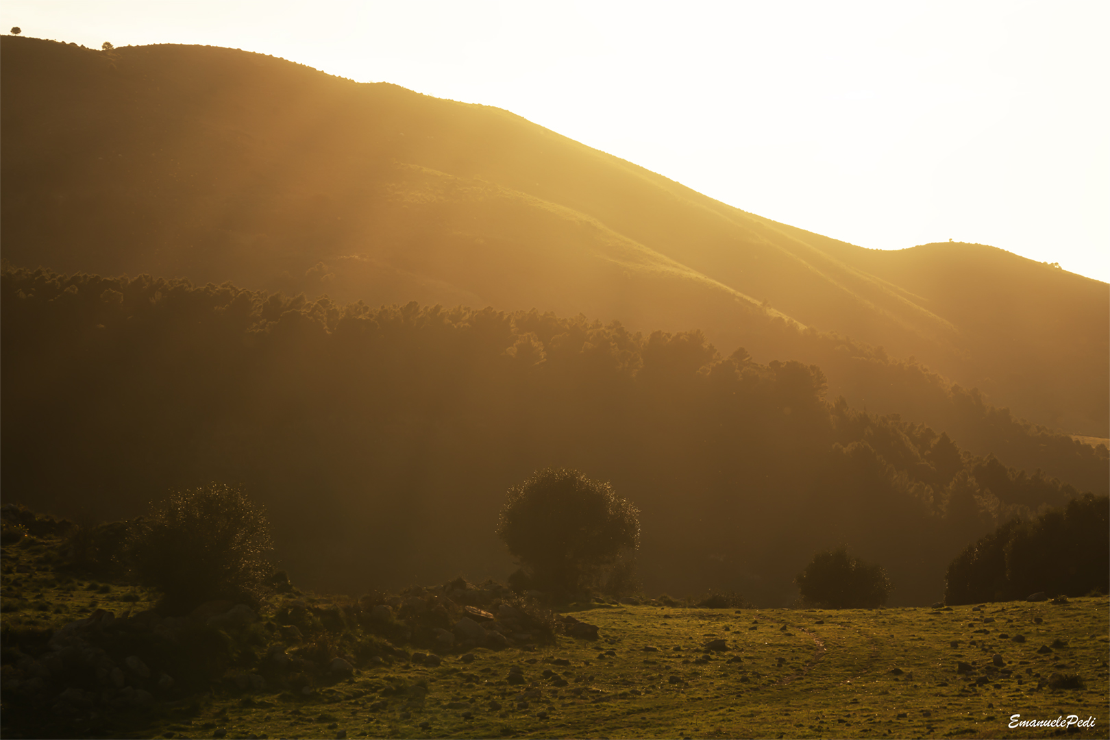 sunset in the mountains