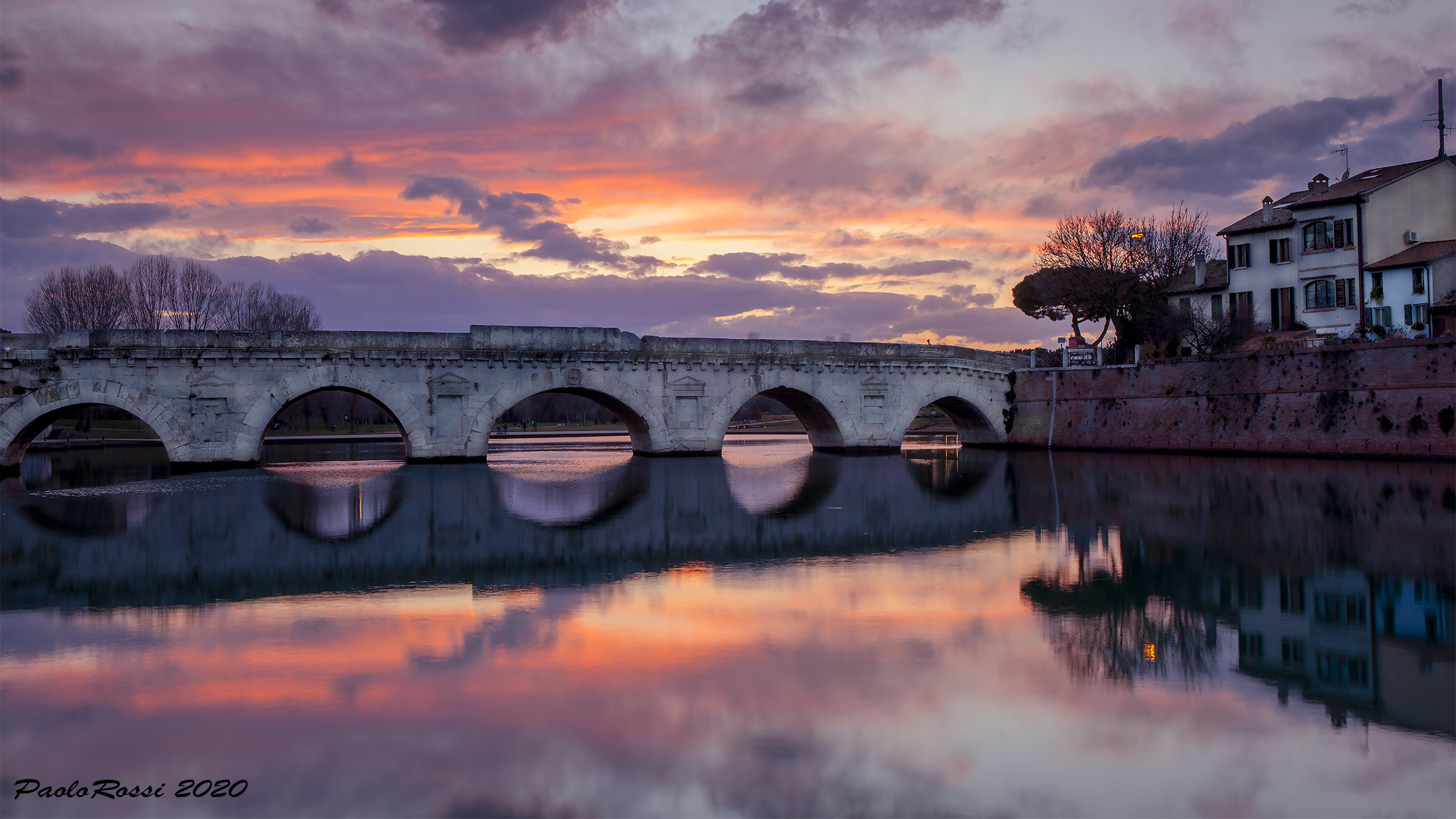Tramonto al ponte di Tiberio...