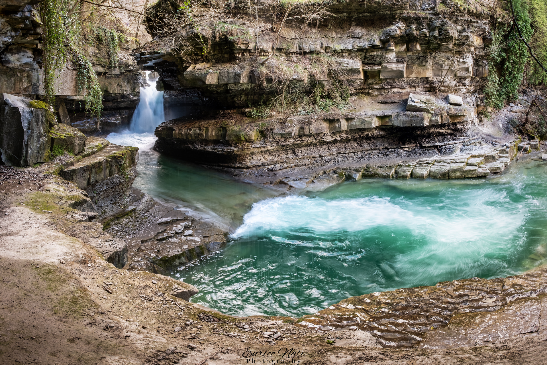 Screaming cave waterfall