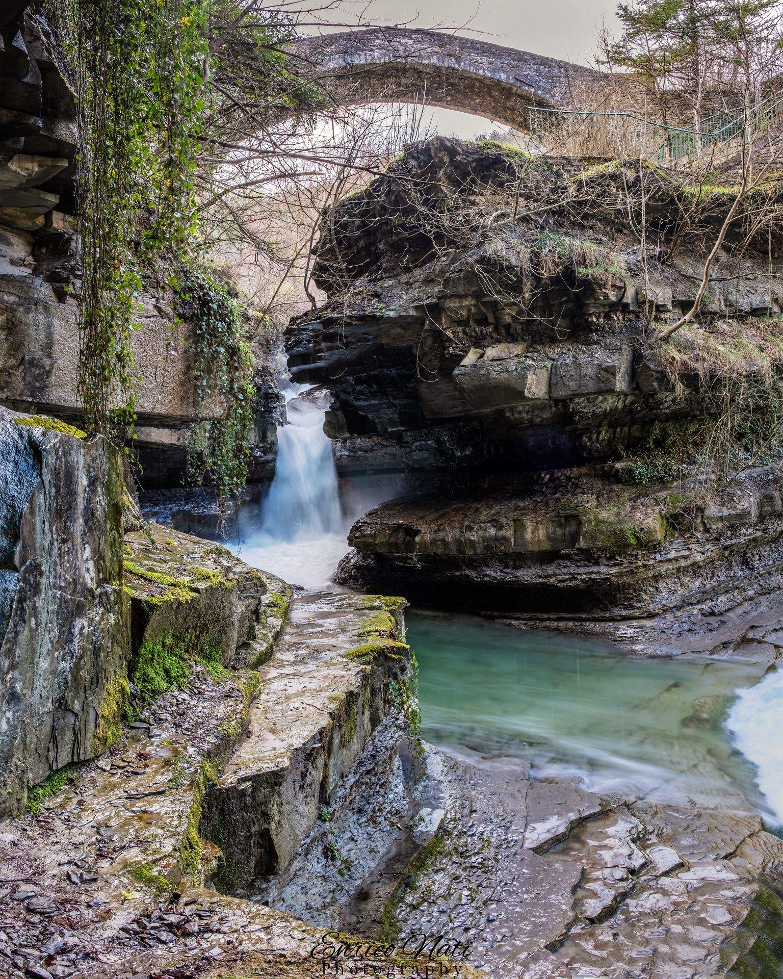 Screaming cave waterfall