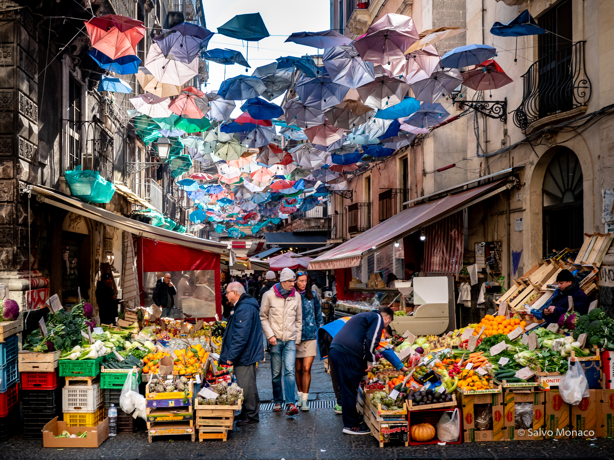 At the historic market in Catania