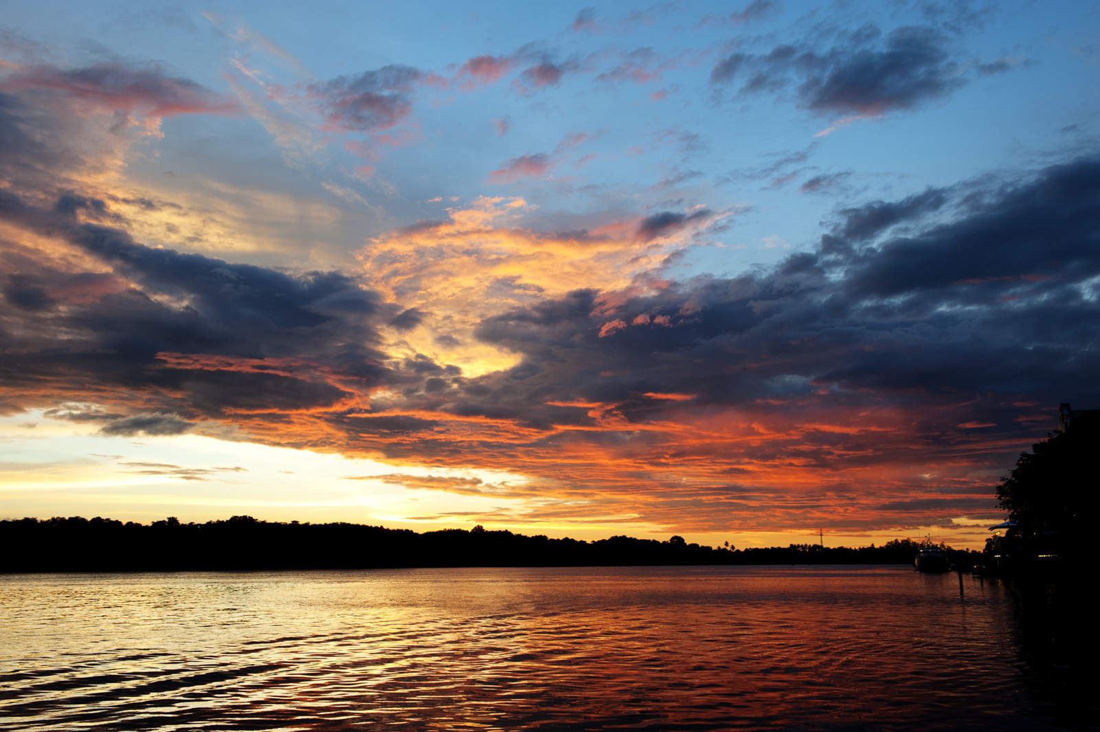 Tramonto al fiume Belait