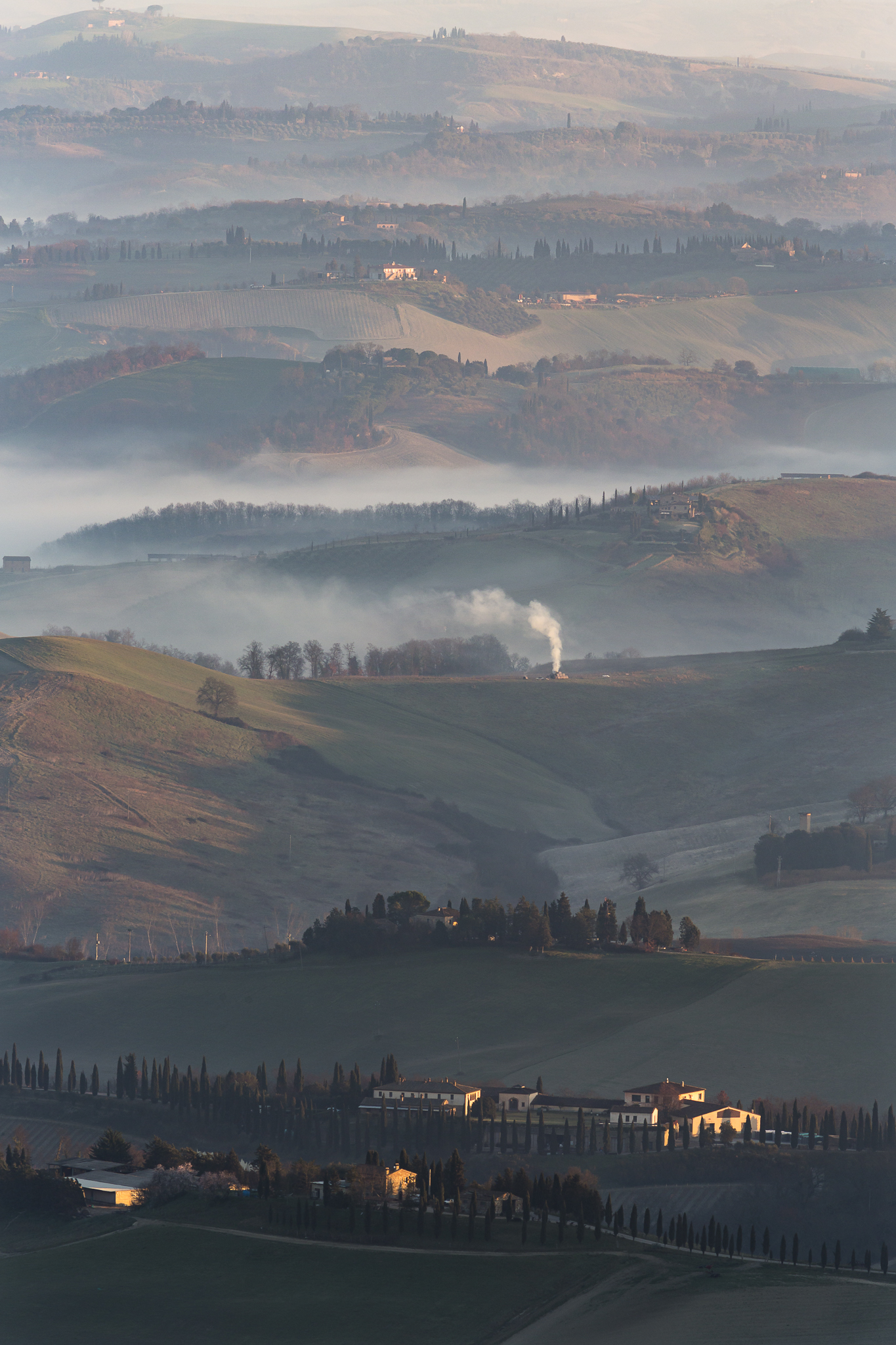 Alba in Val d'orcia
