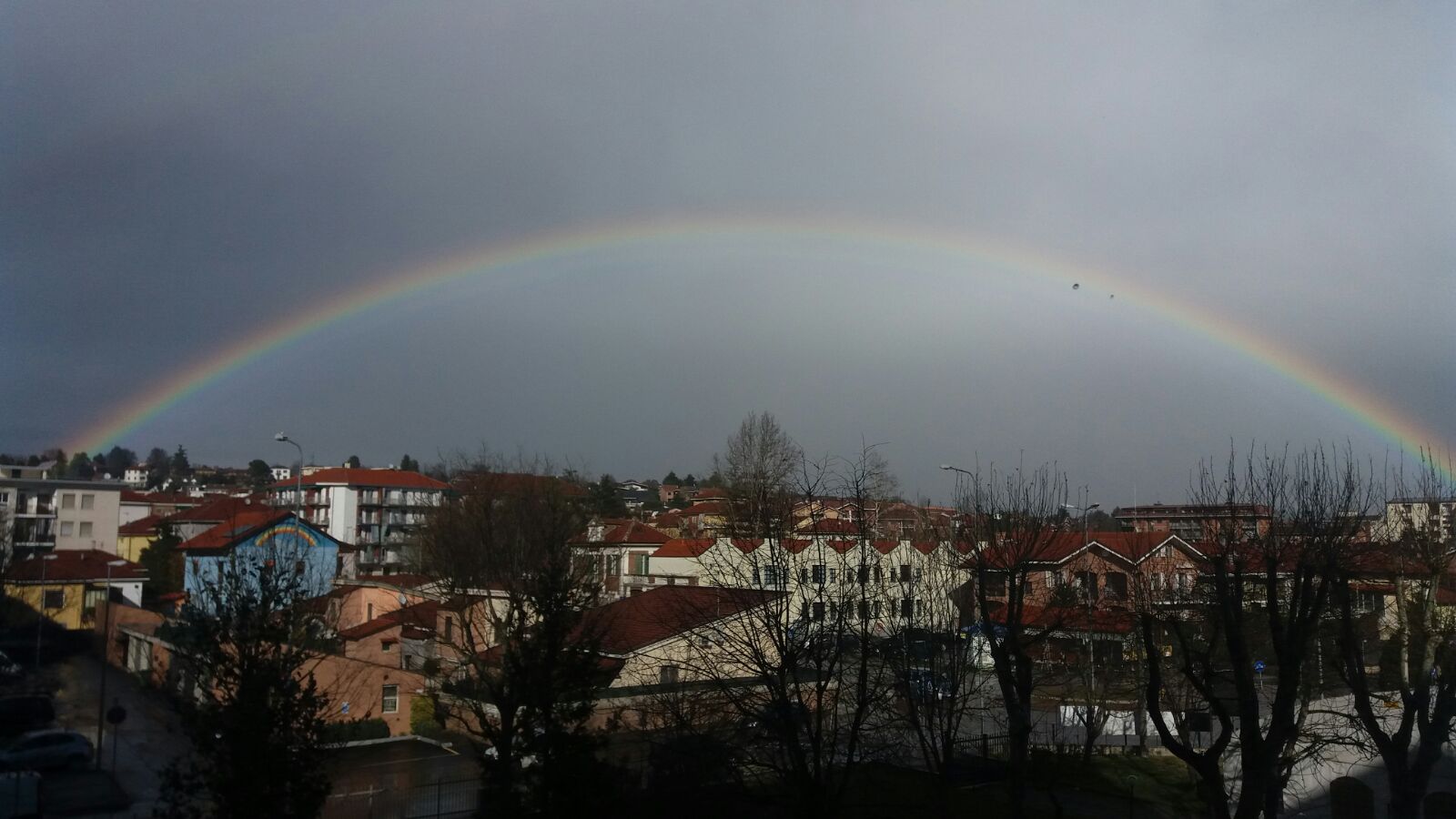 rainbow in the city