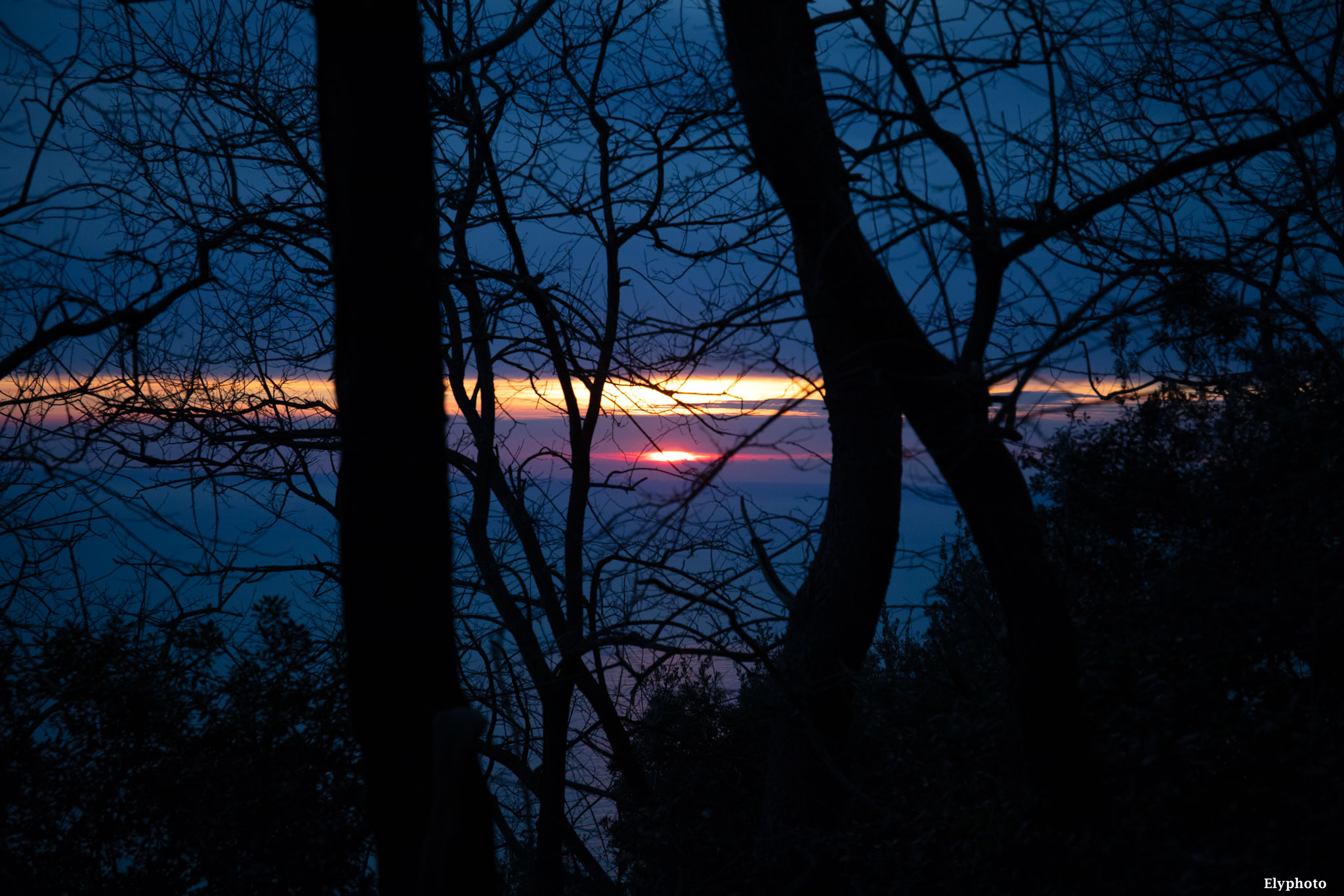 sunset on a March evening