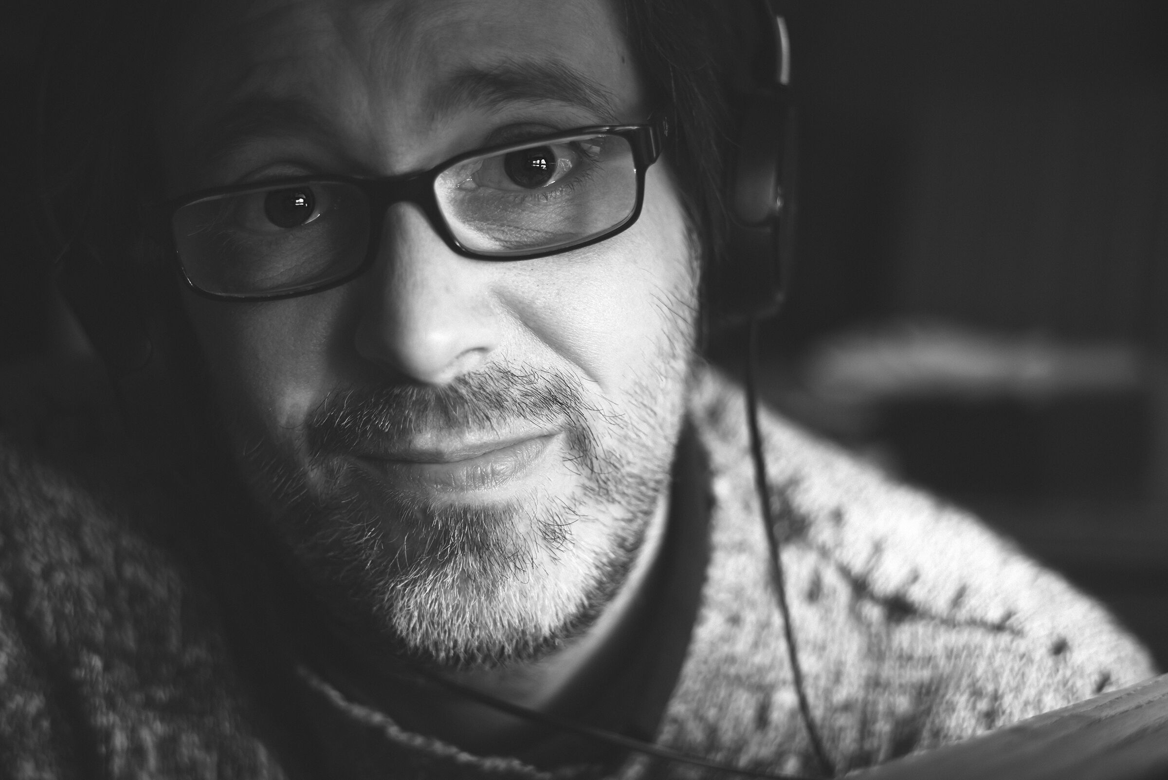 Autoritratto con scatto da remoto con Image-Sync, BW