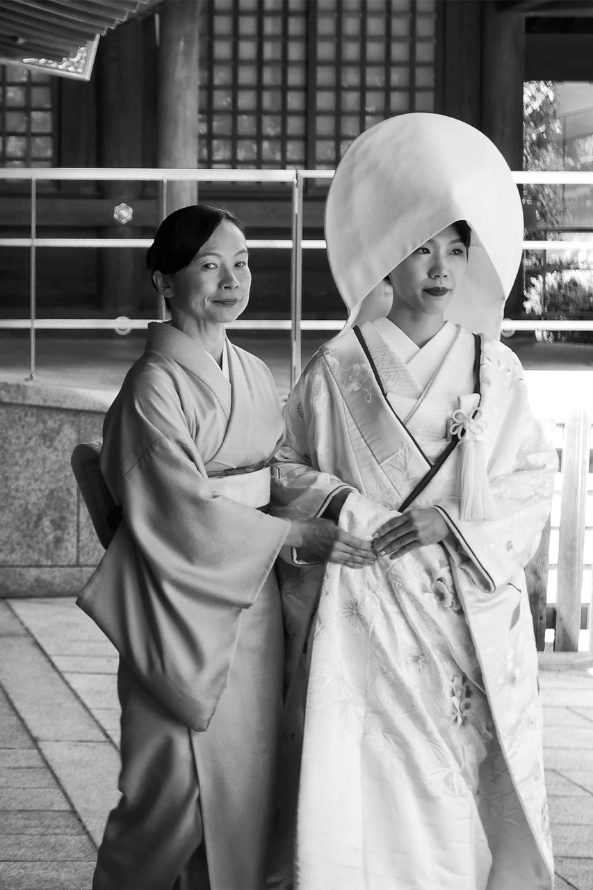 Fidanzamento alla Giapponese B&W - Santuario Meiji