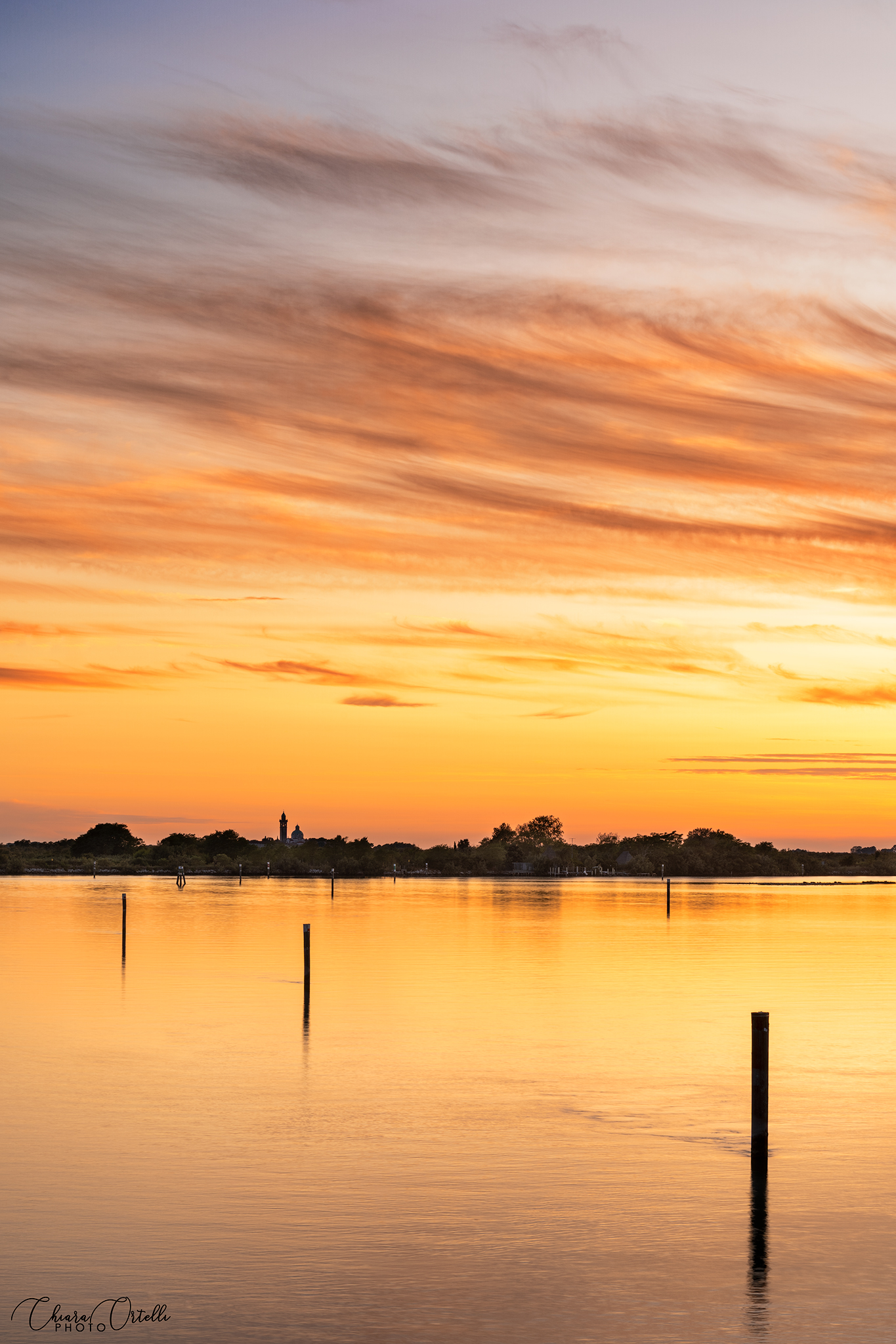 Sunsets in the lagoon