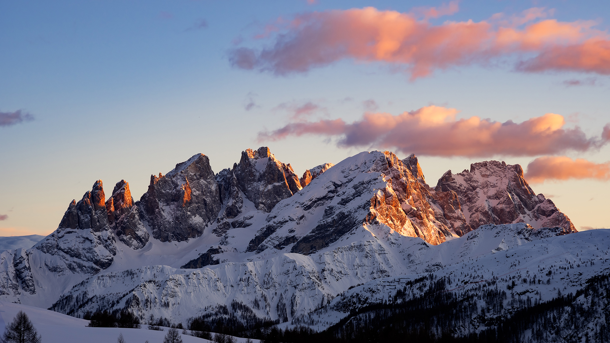 Pale di San Martino al tramonto