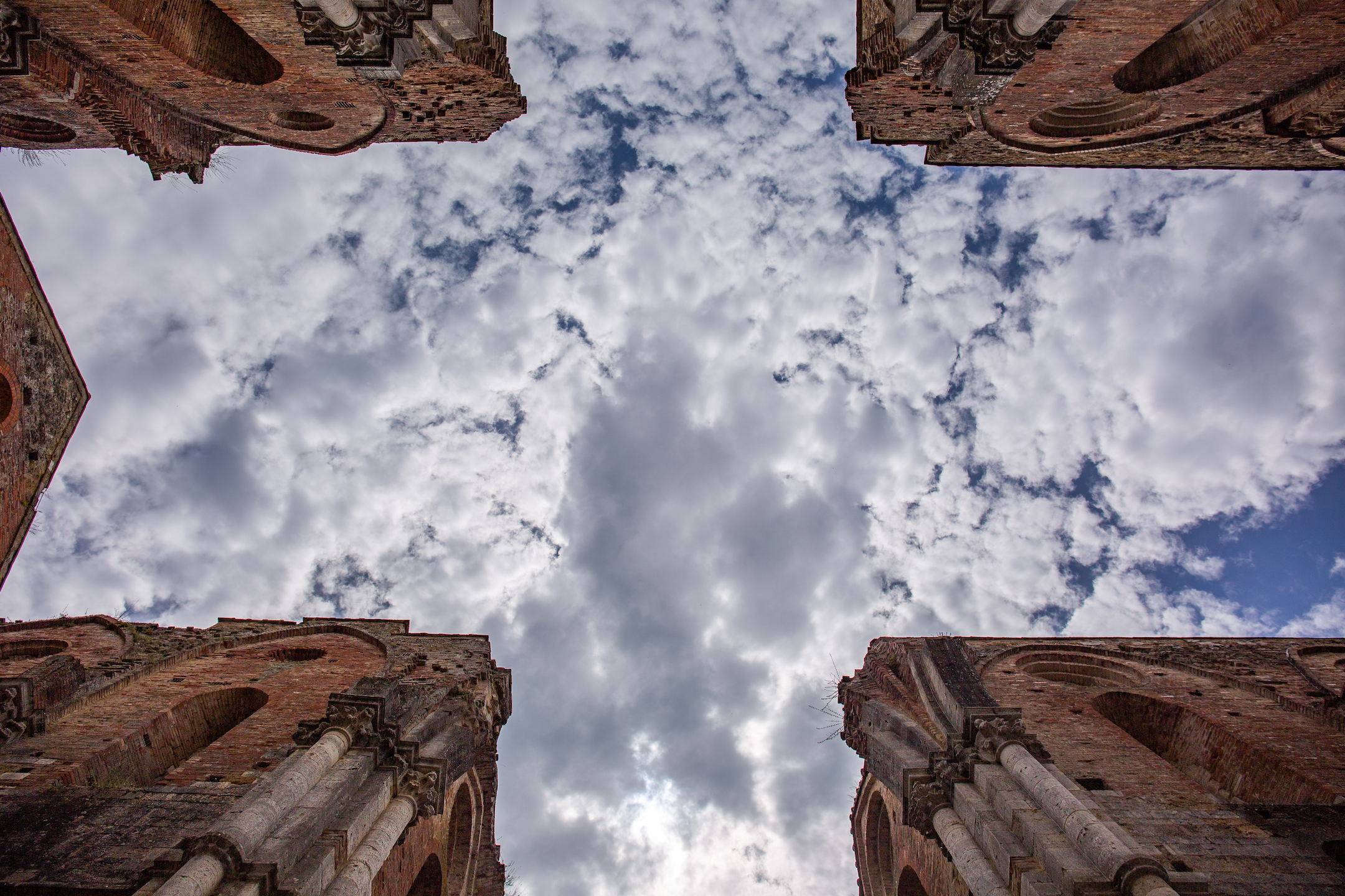 The sky above San Galgano