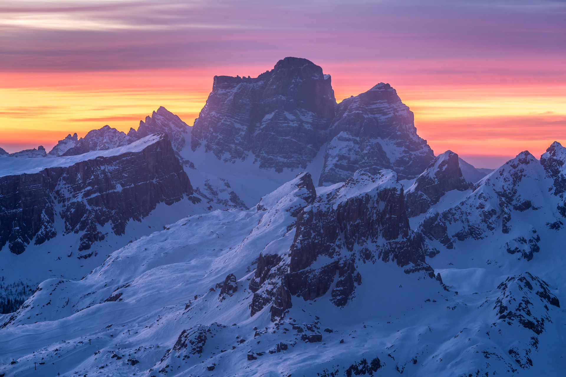 The Pelmo at dawn