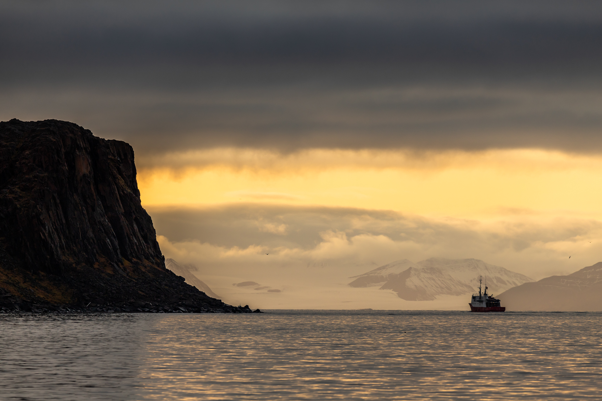 The boat in the fjords