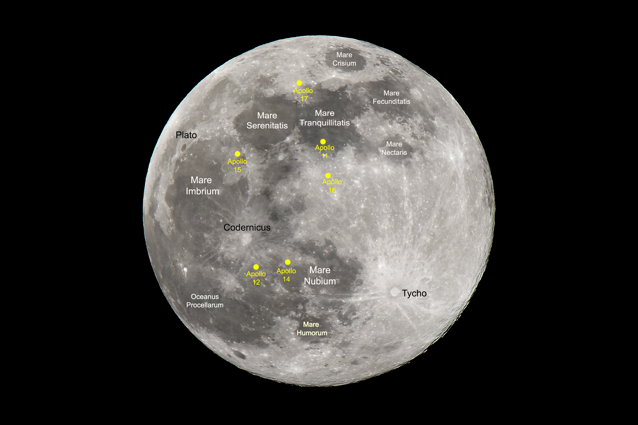 Moon with its mapping