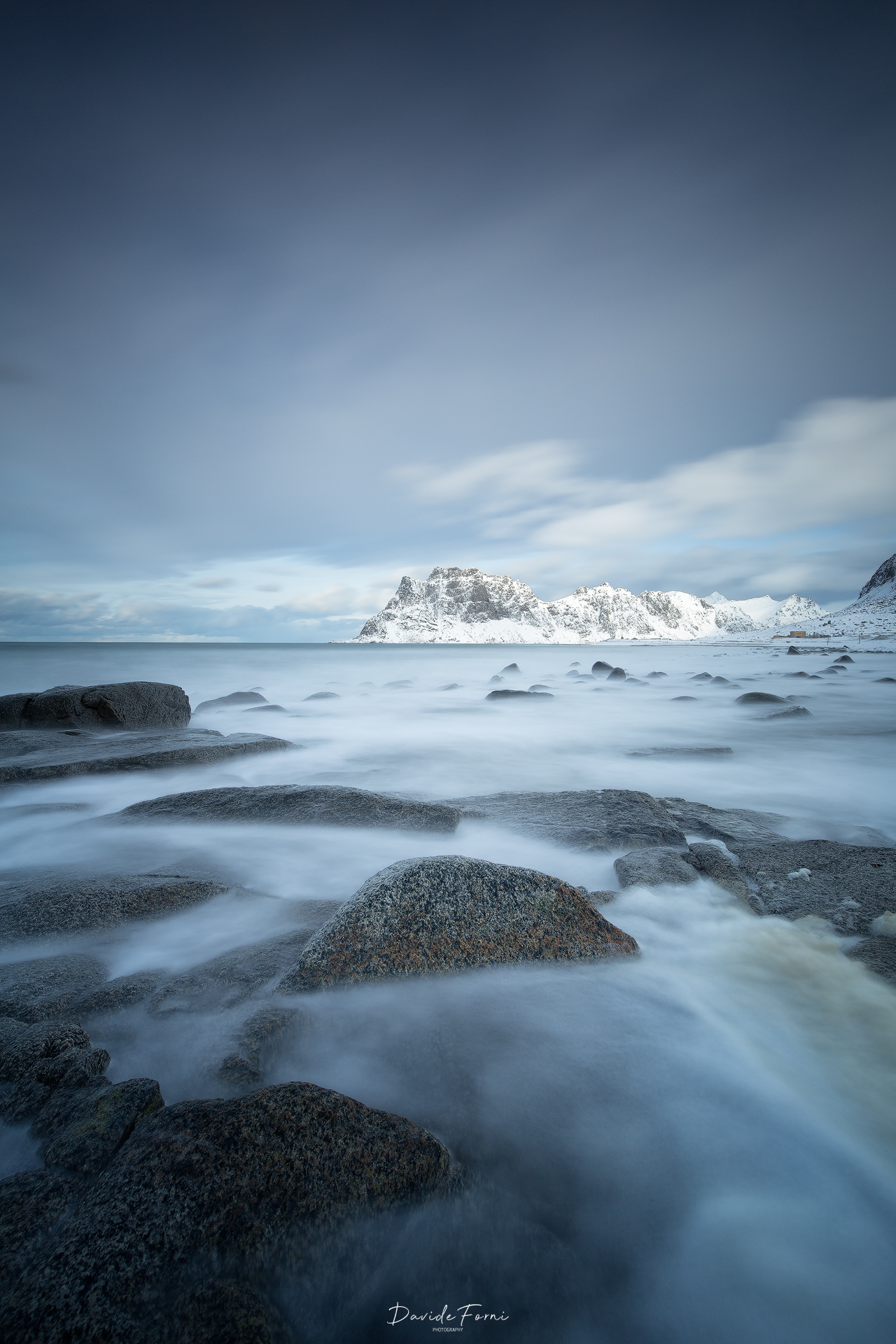 Uttakleiv Beach long exposure