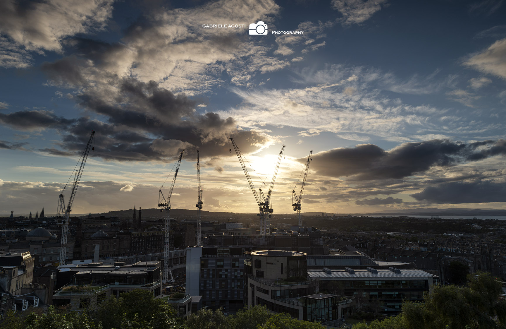Sky line over Edinburgh