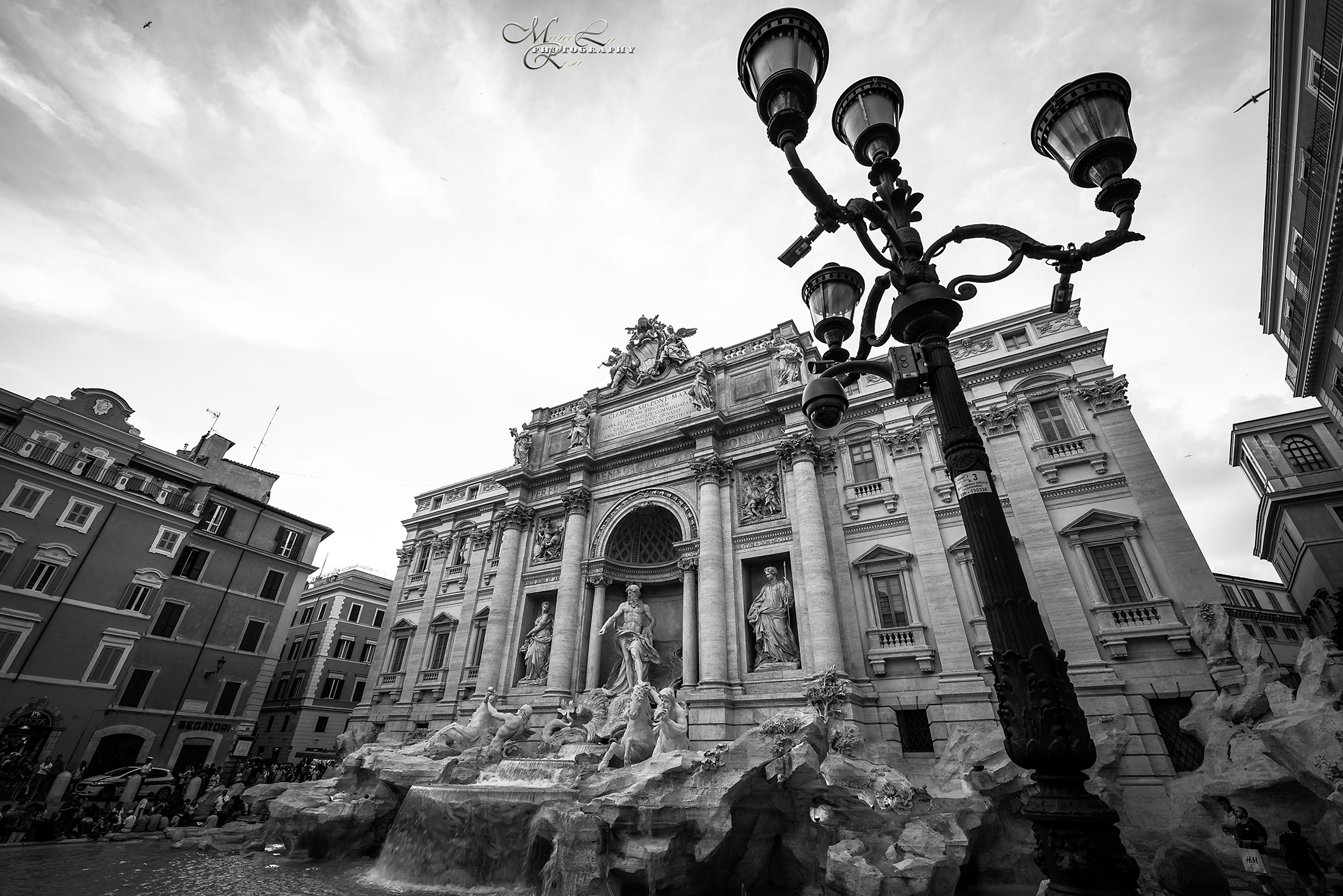 Trevi Fountain b&w