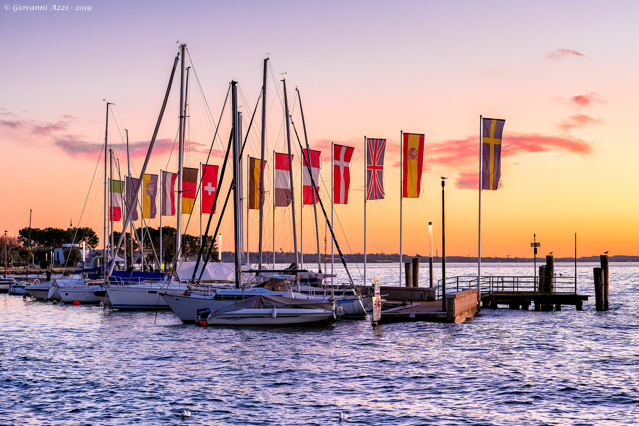 Tramonto al porto di Bardolino