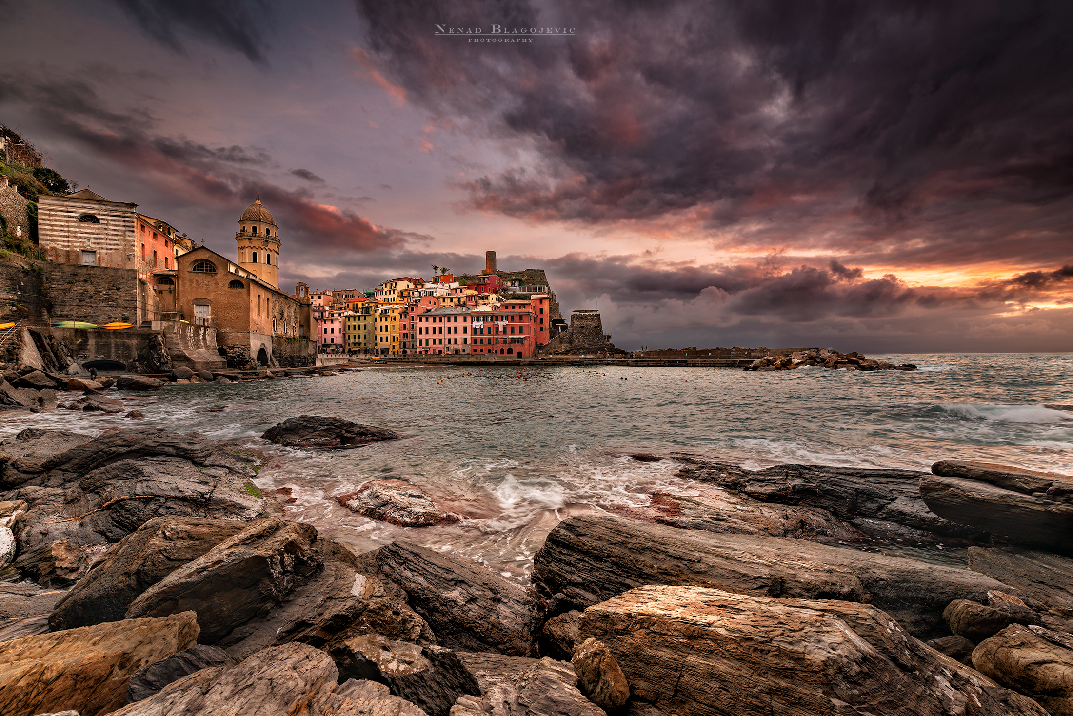 tramonto a Vernazza