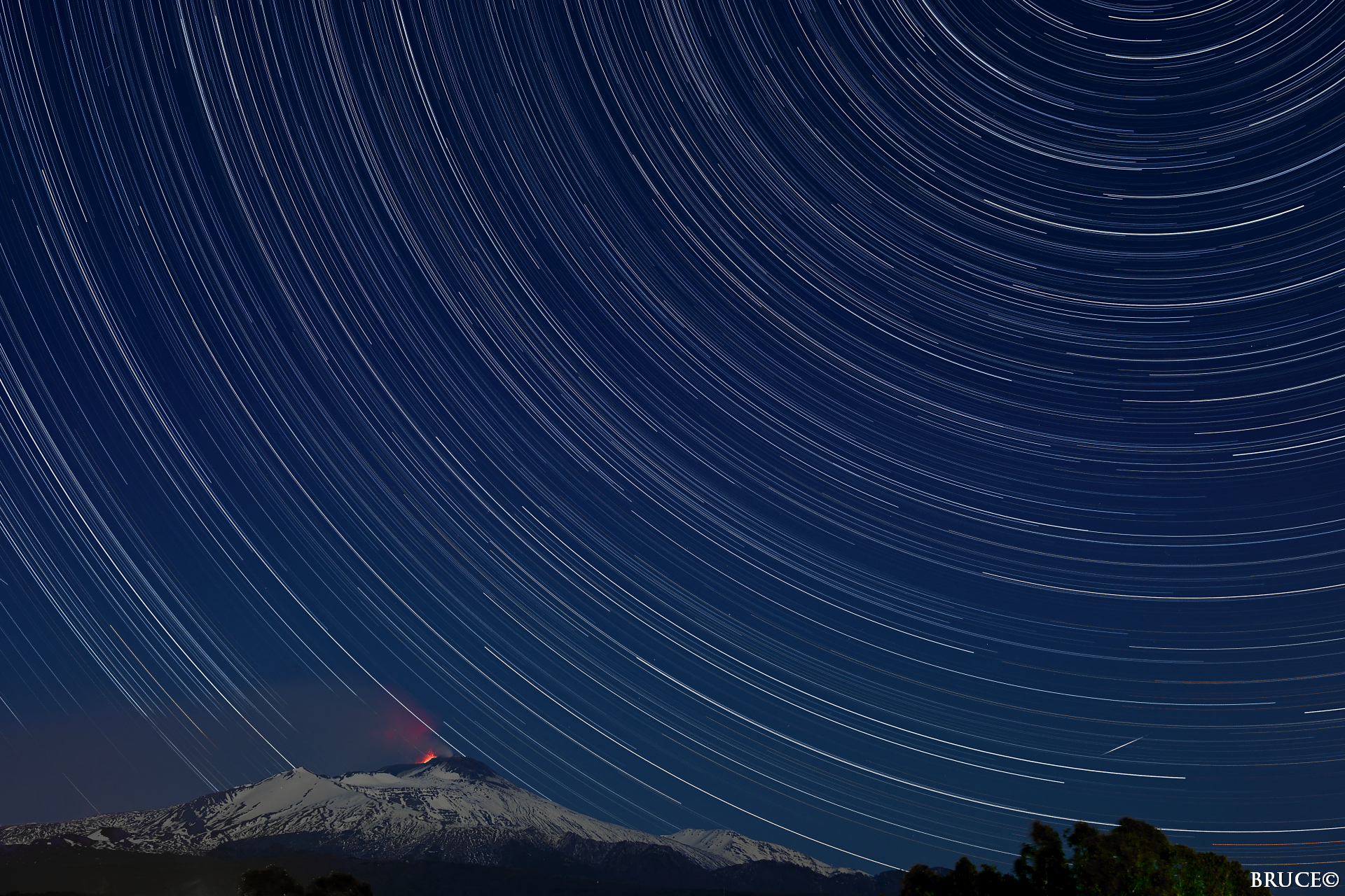 Startrail Etna